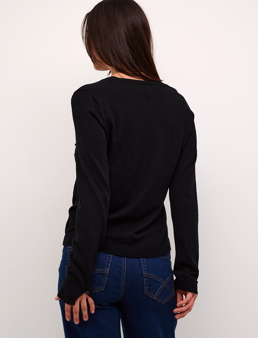 Cream - CRDela Knit Cardigan - strickjacken - pitch black - 4