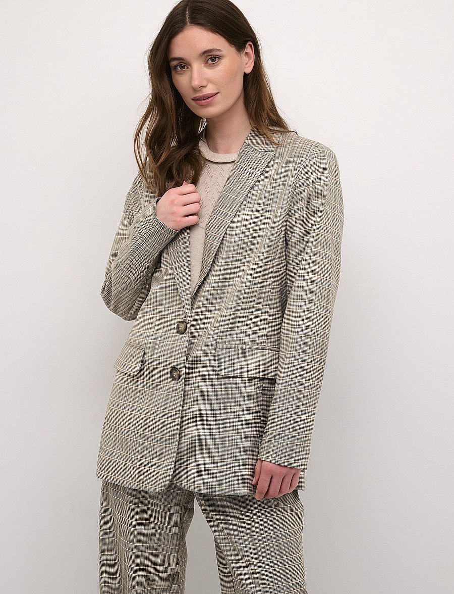 Cream - CRImogen Blazer - einreihige blazer - ancient scroll check - 0