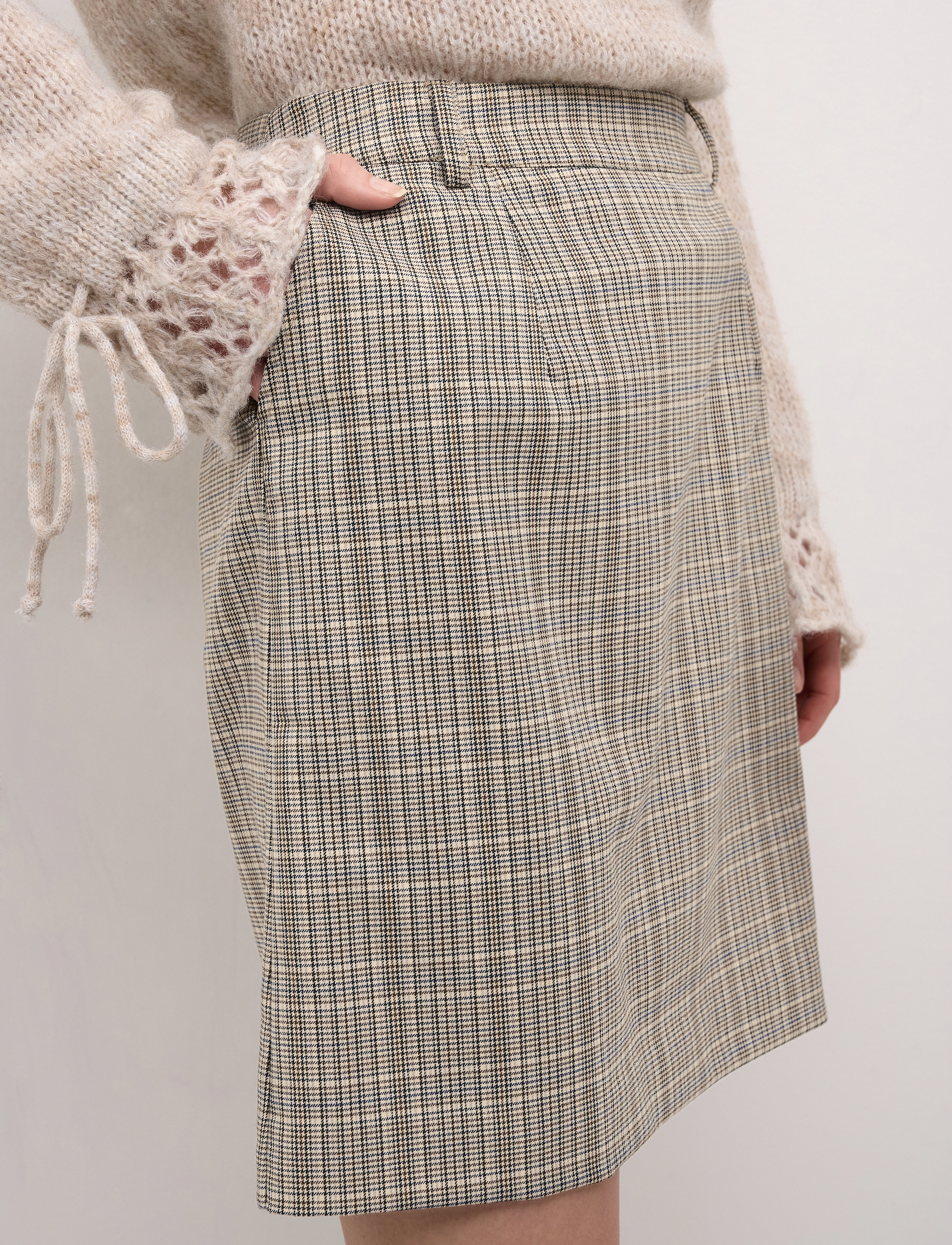 Cream - CRImogen Skirt - korte nederdele - ancient scroll check - 5