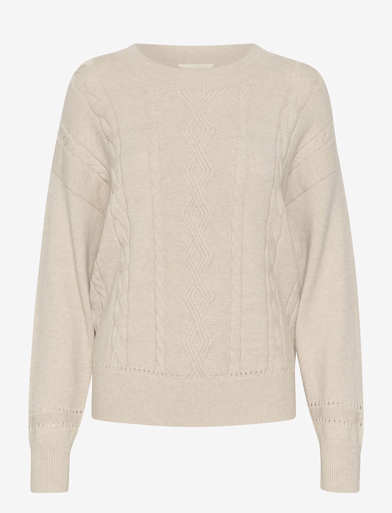 Cream - CRDela Knit Pullover - efterårstøj - oat melange - 0