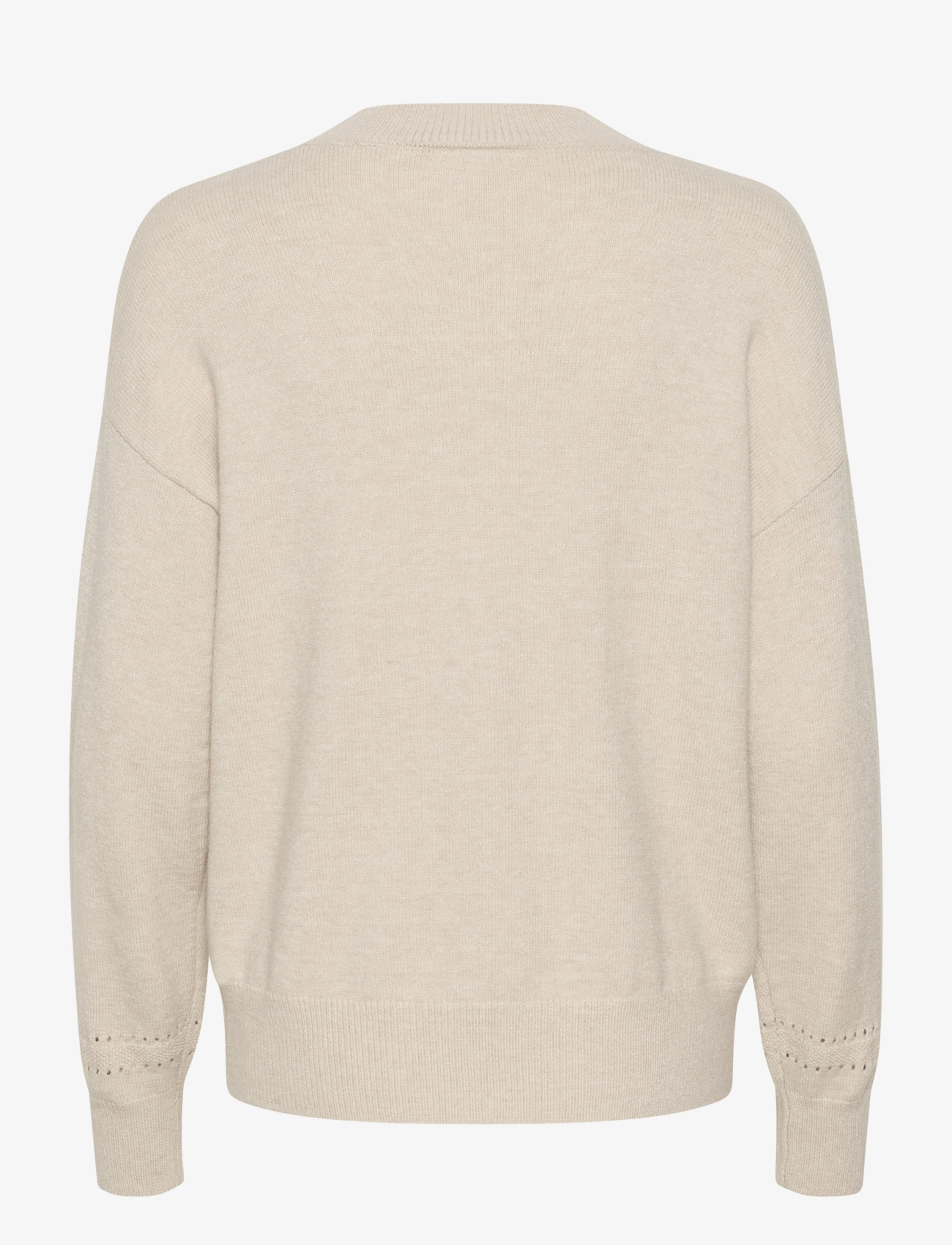 Cream - CRDela Knit Pullover - neulepuserot - oat melange - 2