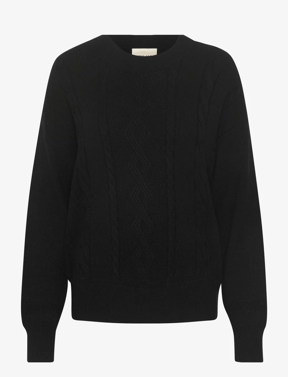 Cream - CRDela Knit Pullover - stickade tröjor - pitch black - 1