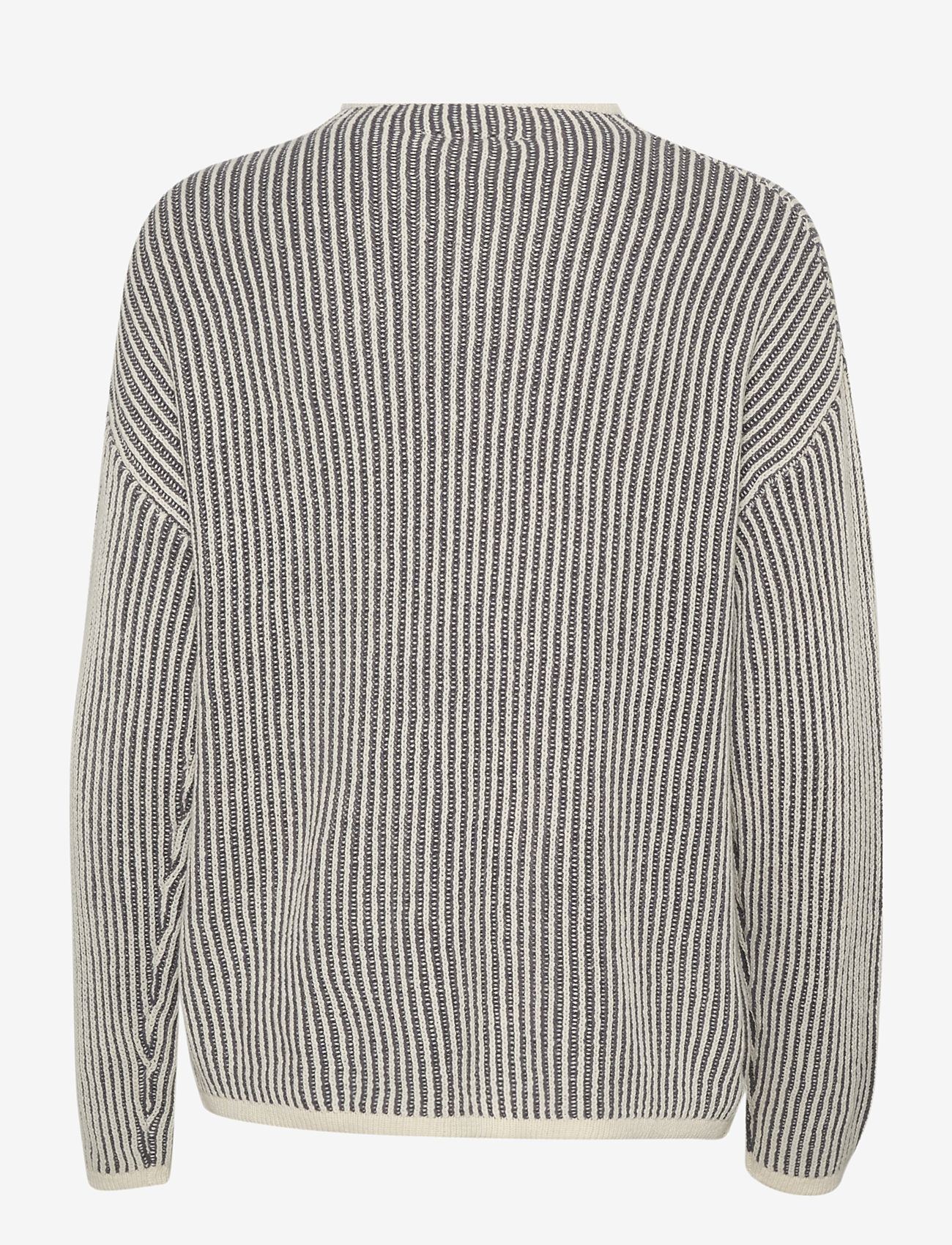 Cream - CRSoffie Knit Pullover - efterårstøj - castlerock eggnog stripe - 1