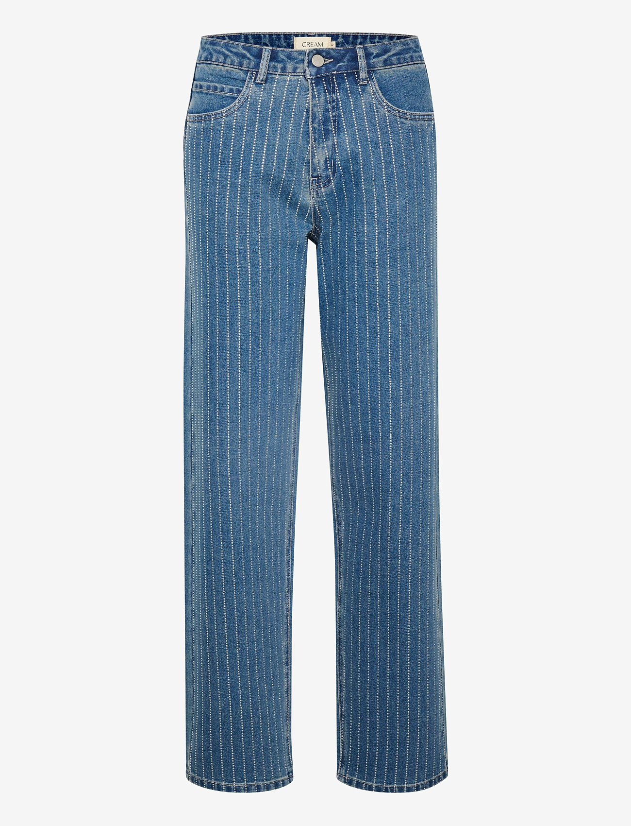 Cream - CRSine Jeans - Audrey Fit - sirge säärega teksad - rhinestone blue denim - 1