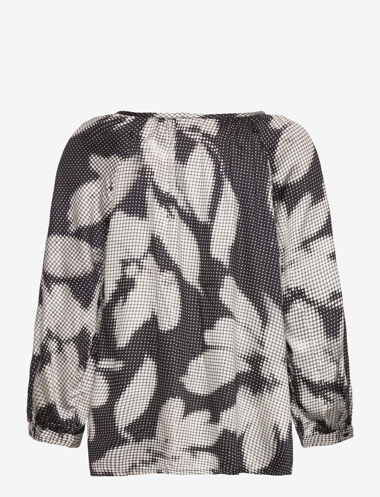 Cream - CROmma 3/4 SL Blouse - langærmede skjorter - black digi flower - 1