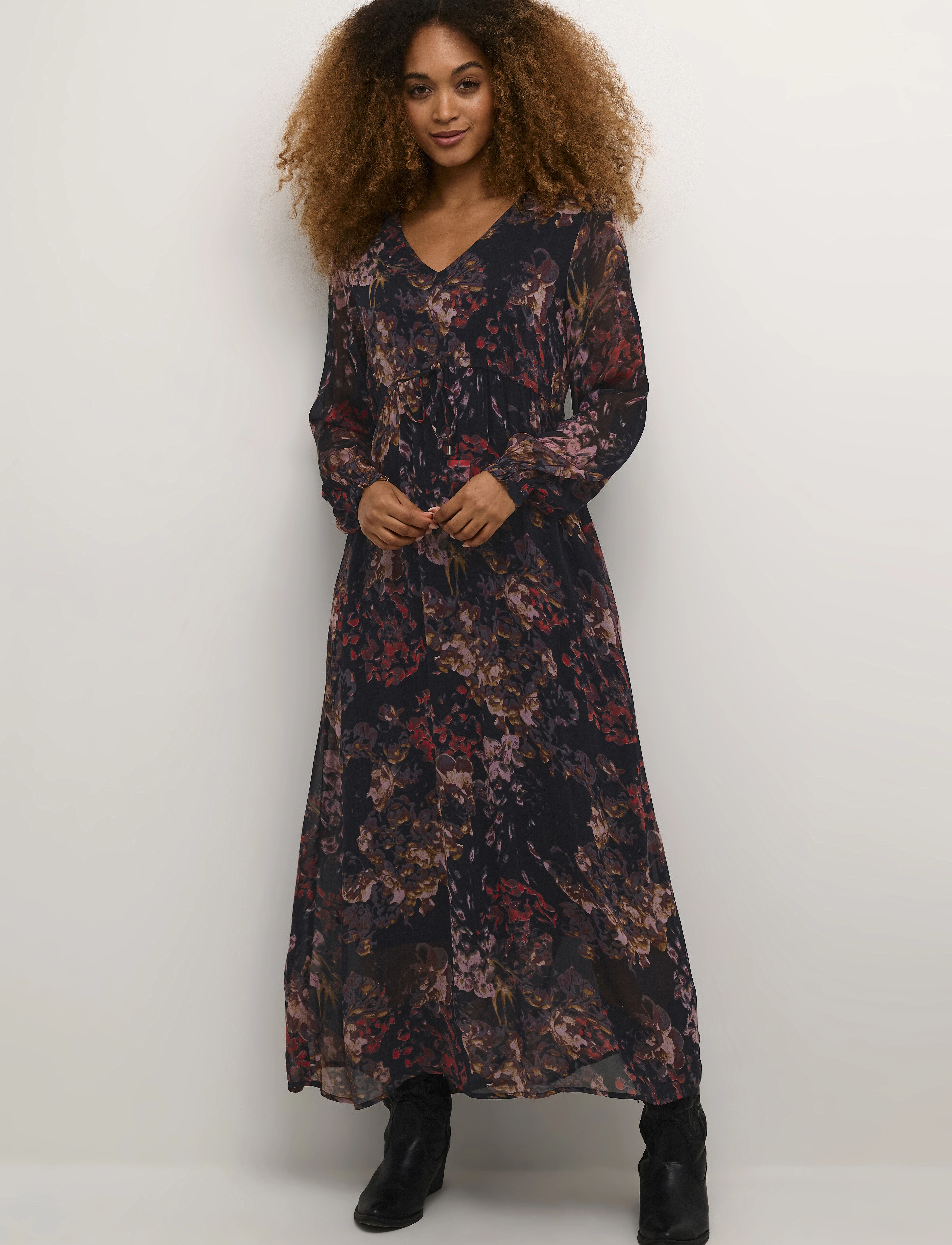 Cream - CRAnnu Dress - maxiklänningar - flower print - 0