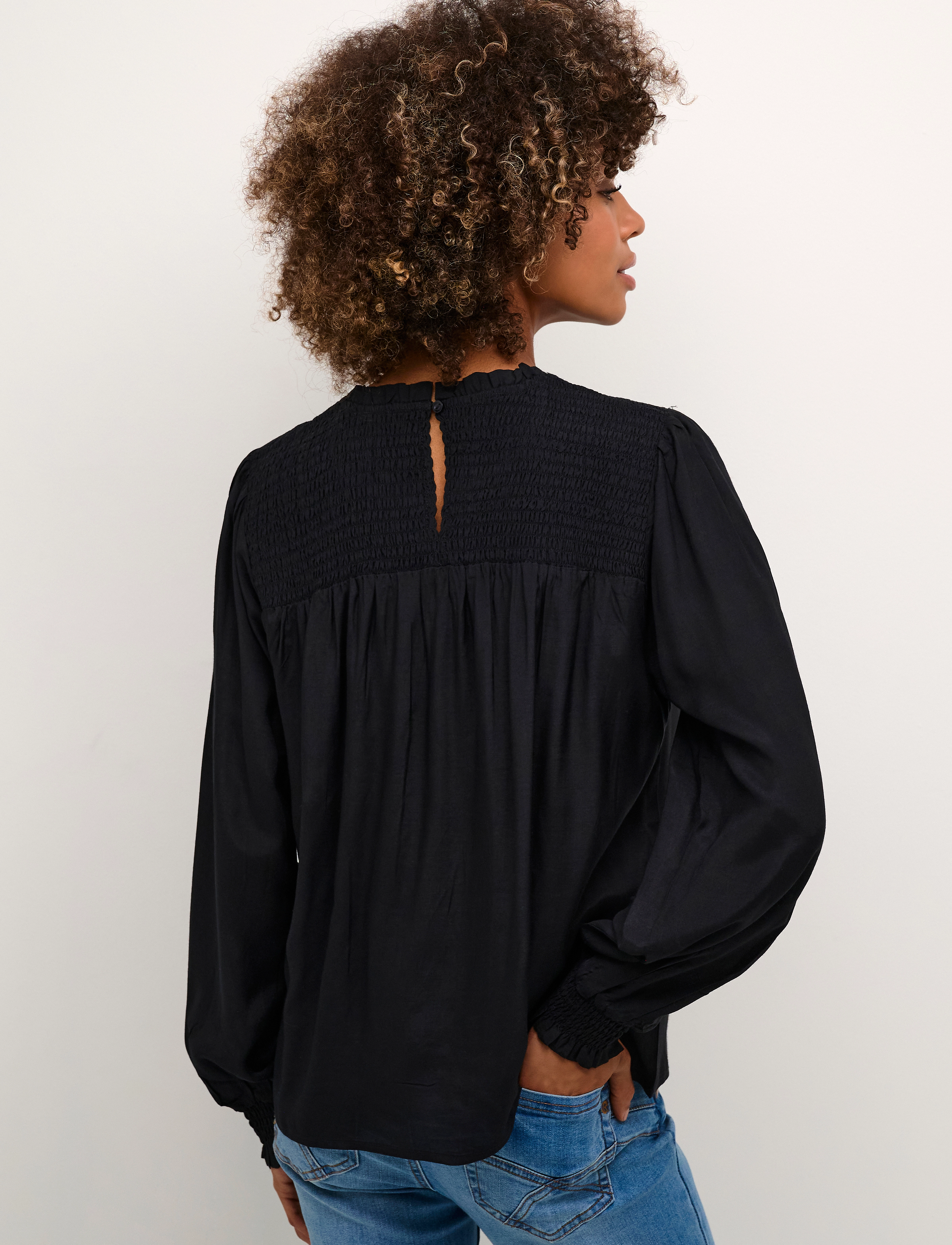 Cream - CRRinni SmockBlouse - langærmede bluser - pitch black - 4
