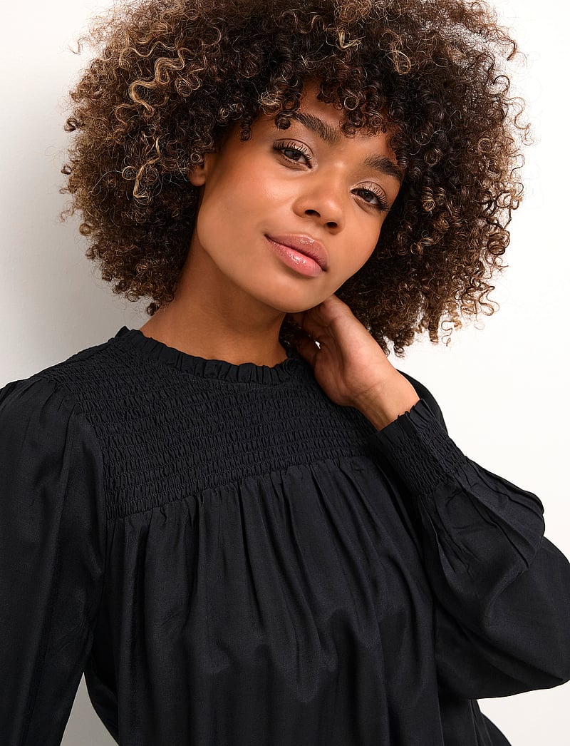 Cream - CRRinni SmockBlouse - långärmade blusar - pitch black - 5