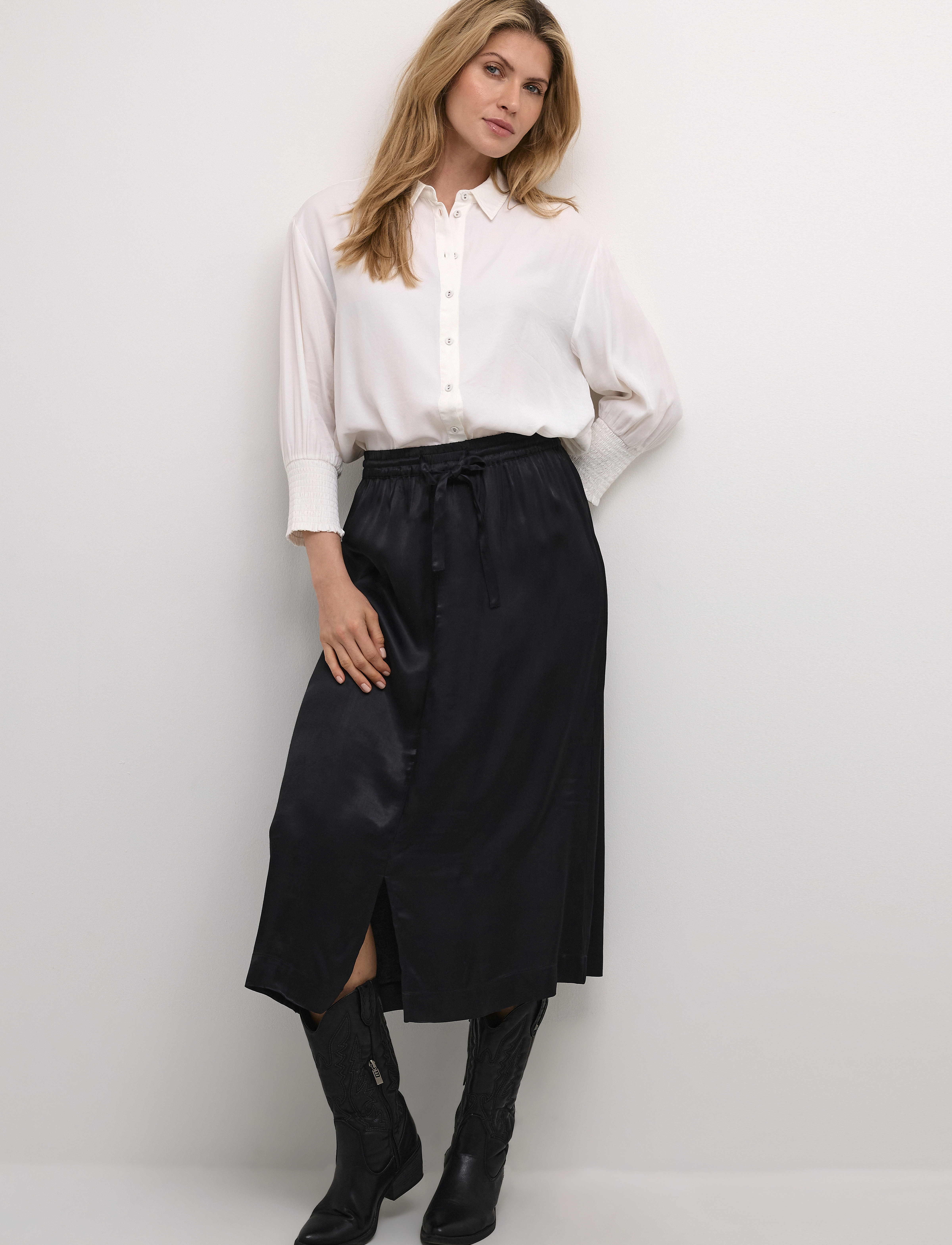 Cream - CRViria Skirt - midi-röcke - pitch black - 3