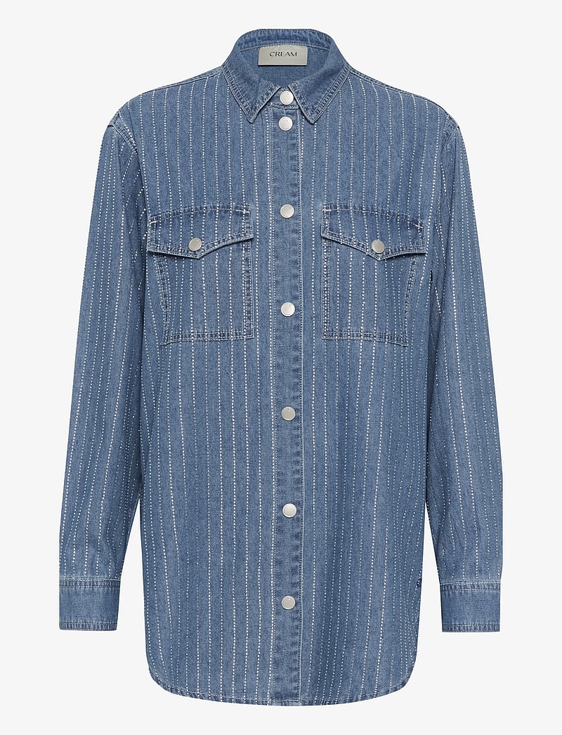 Cream - CRSine Shirt - langærmede skjorter - rhinestone blue denim - 1