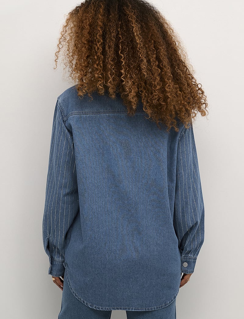 Cream - CRSine Shirt - langærmede skjorter - rhinestone blue denim - 4