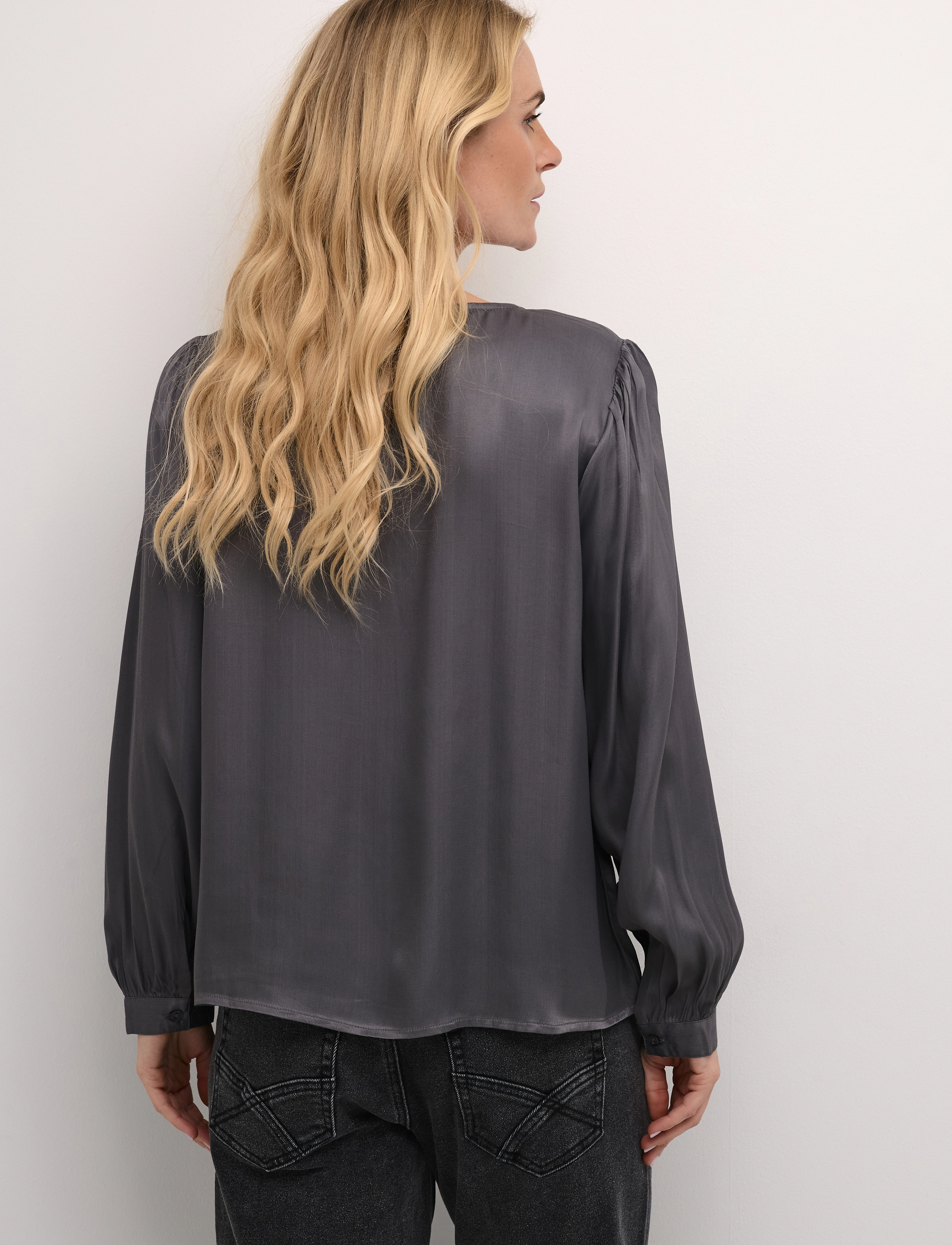Cream - CRViria Long Sleeve Blouse - langærmede bluser - castlerock - 3