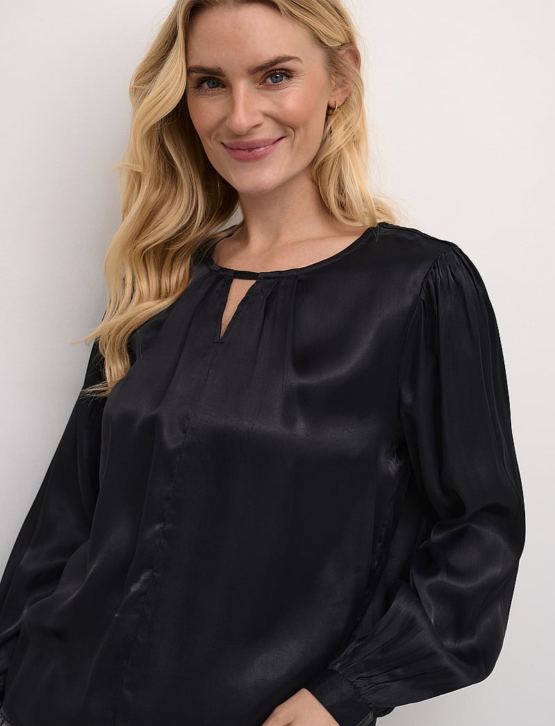 Cream - CRViria Long Sleeve Blouse - långärmade blusar - pitch black - 5