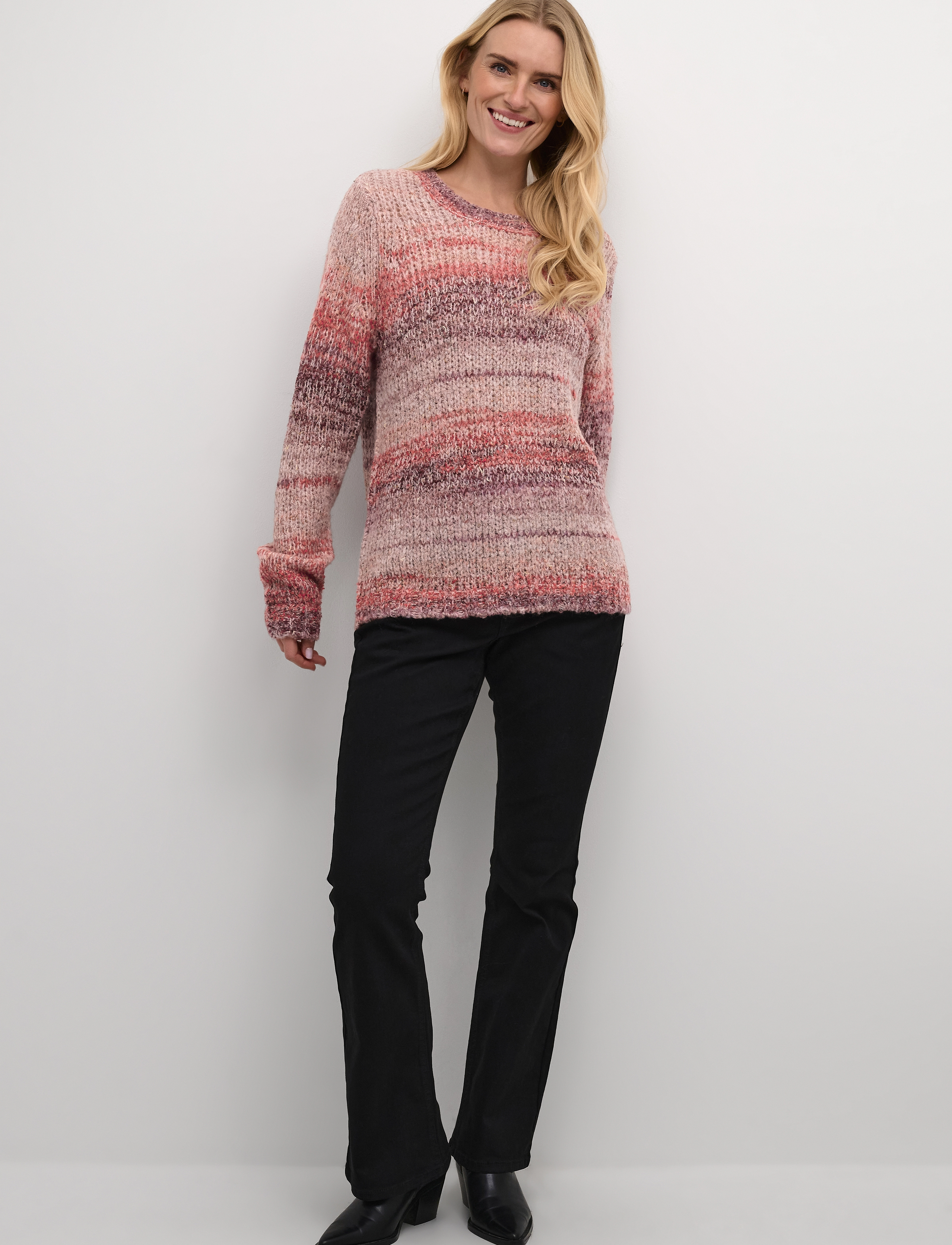 Cream - CRLila Knit Pullover - džemperi - red pink multi - 3