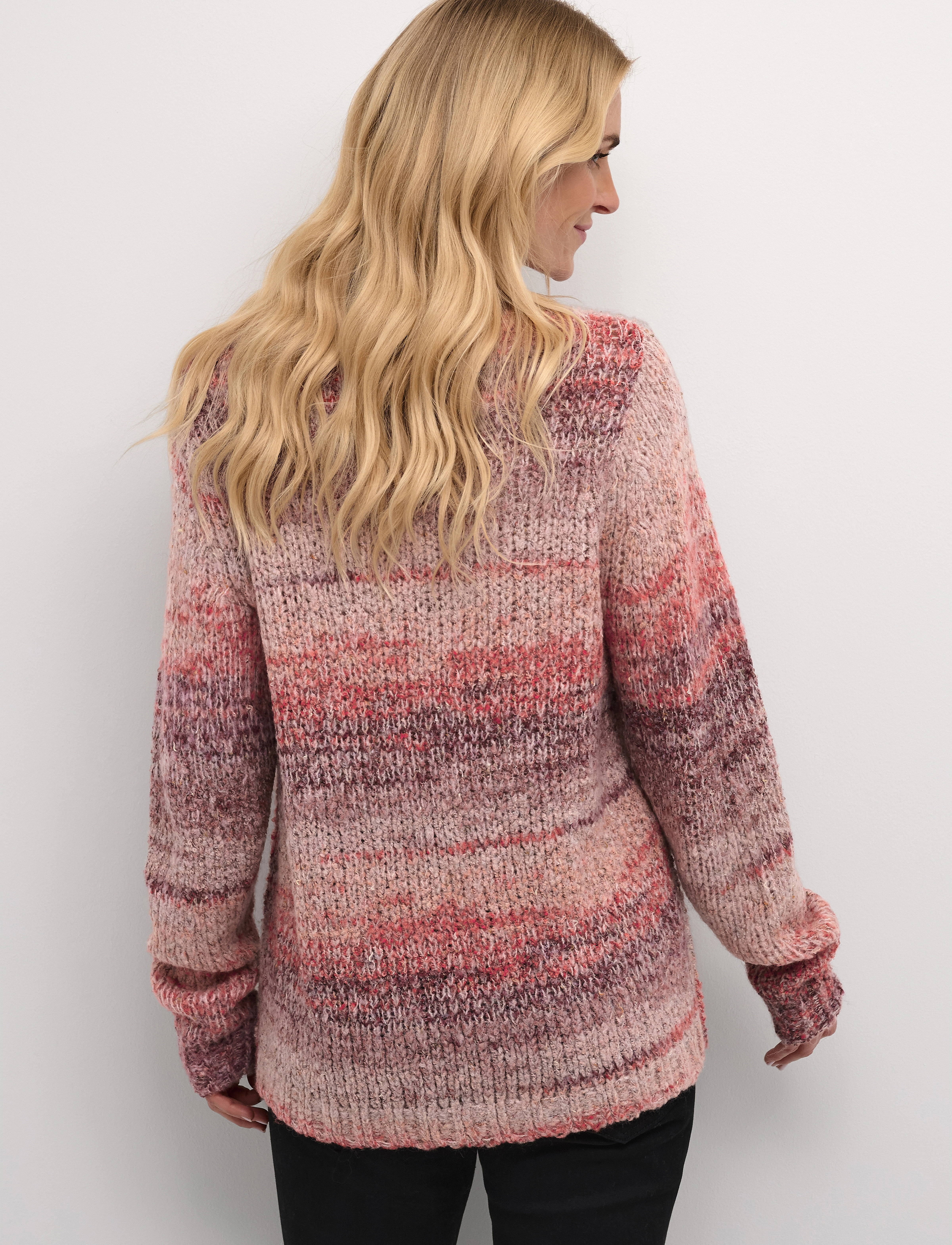Cream - CRLila Knit Pullover - džemperi - red pink multi - 4