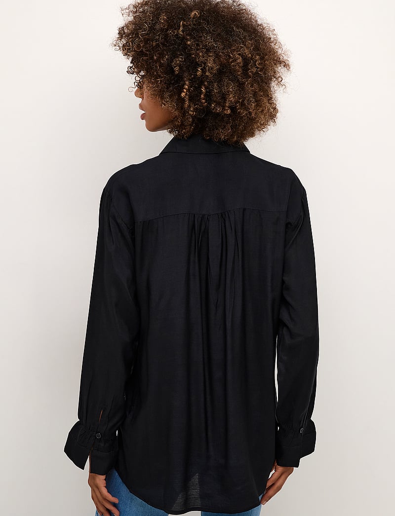 Cream - CRArina Shirt - pikkade varrukatega särgid - pitch black - 4