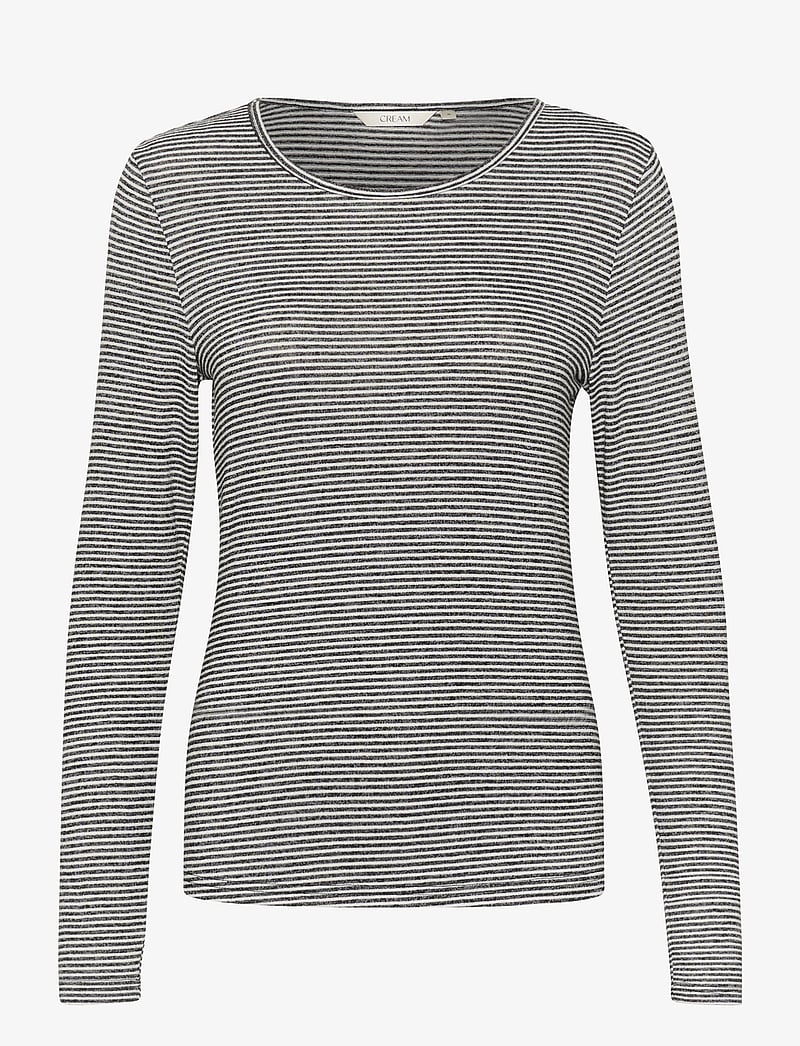 Cream - CRAmma LS T-Shirt - langærmede toppe - black/white stripe - 1