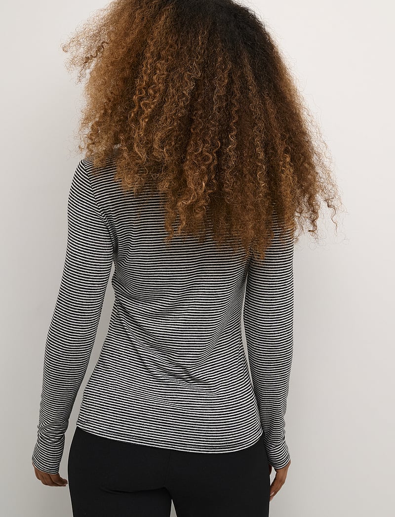 Cream - CRAmma LS T-Shirt - langærmede toppe - black/white stripe - 4