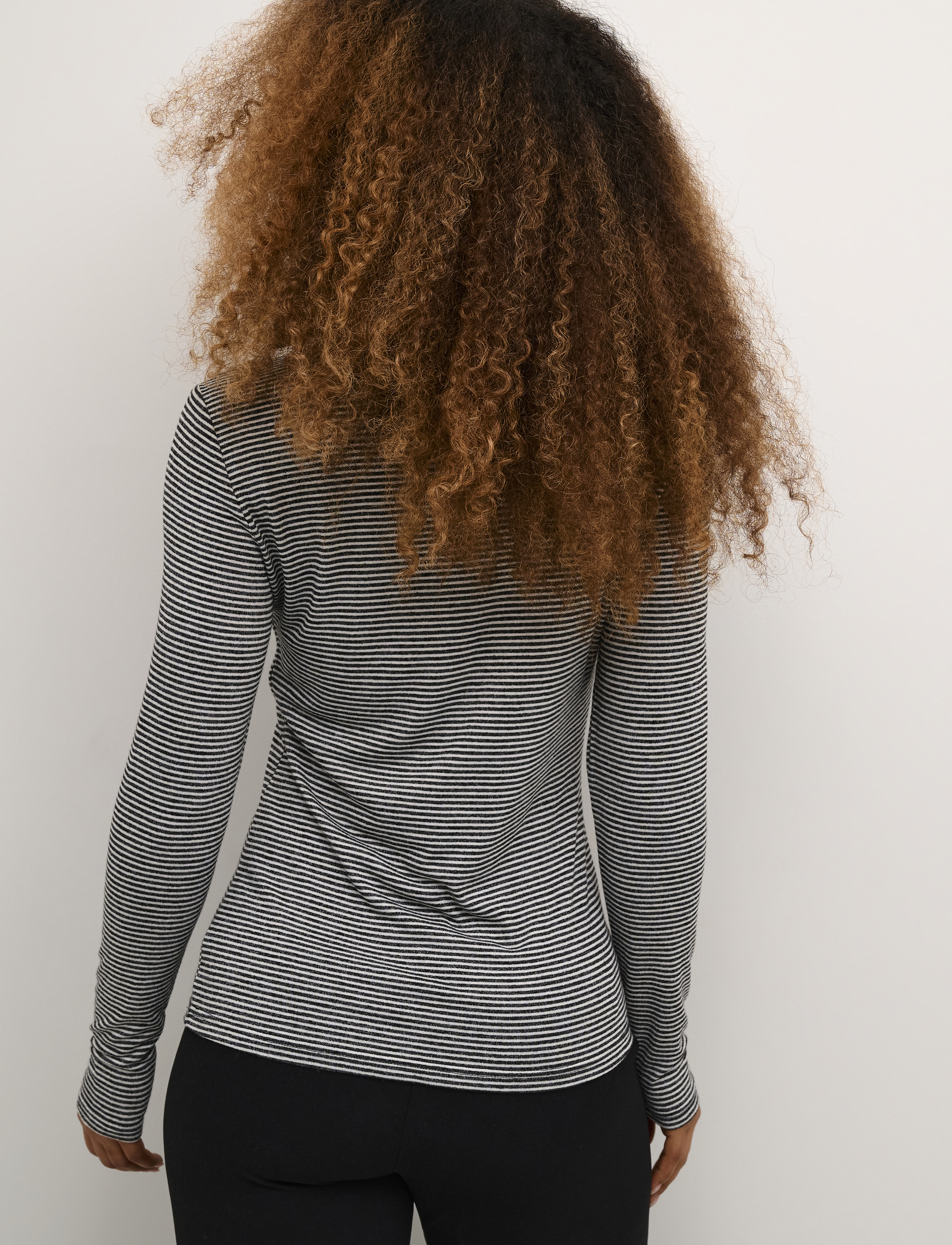 Cream - CRAmma LS T-Shirt - laveste priser - black/white stripe - 4