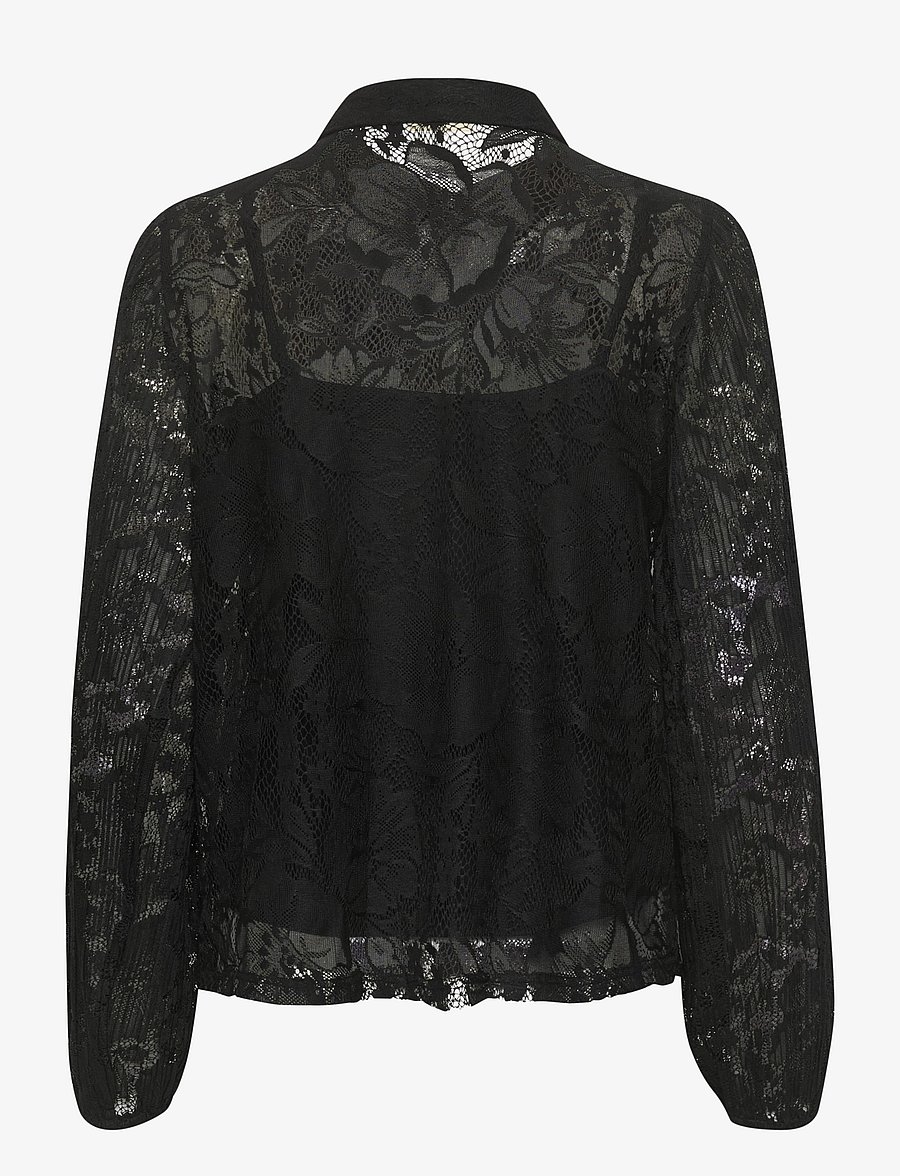 Cream - CRKanni Lace Shirt - overhemden met lange mouwen - pitch black - 2