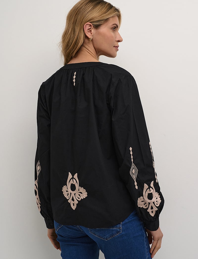 Cream - CRIpilo Blouse - long sleeved blouses - oriental black offwhite - 4