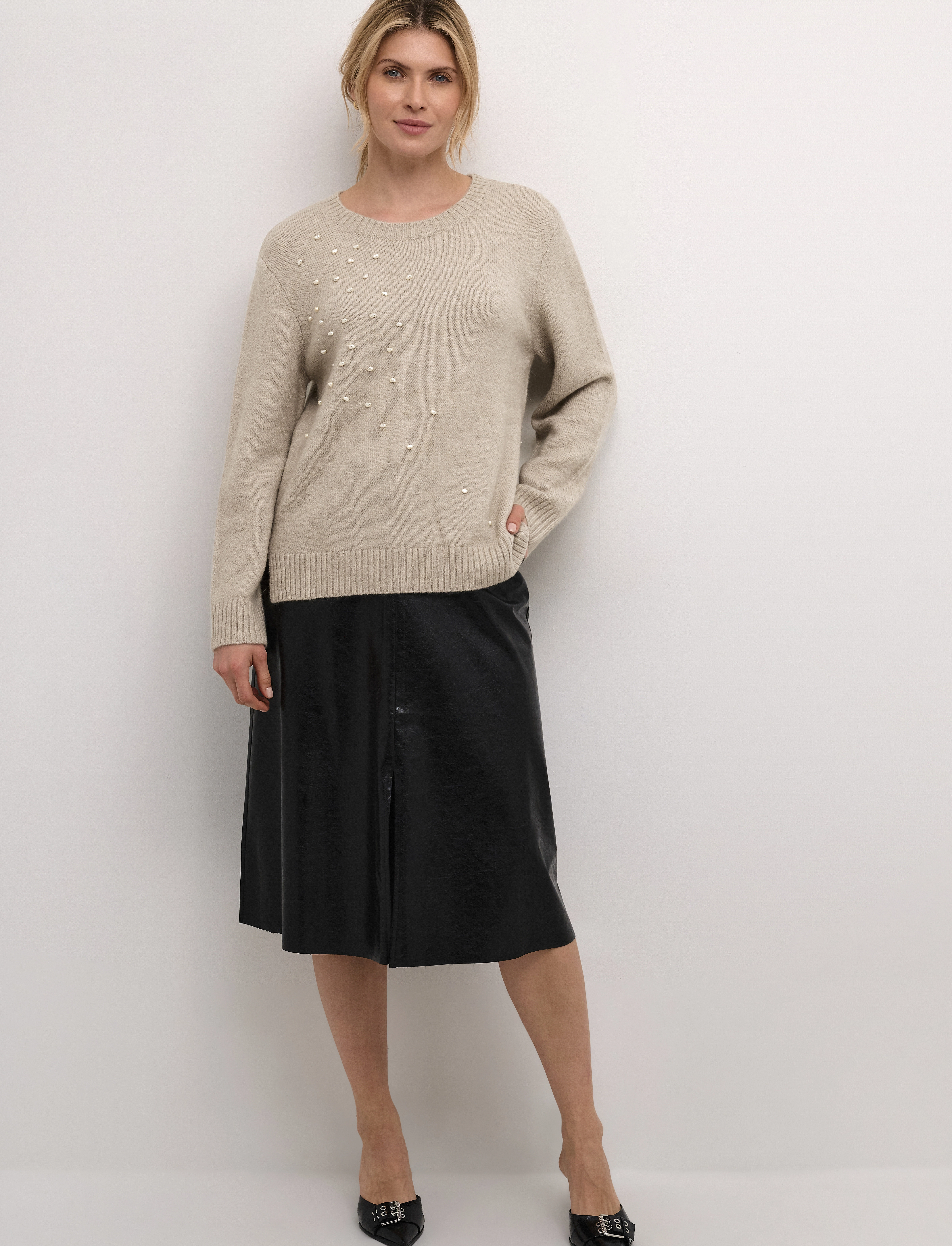 Cream - CRPumpkin Knit Pullover - strikkegensere - ancient scroll - 4