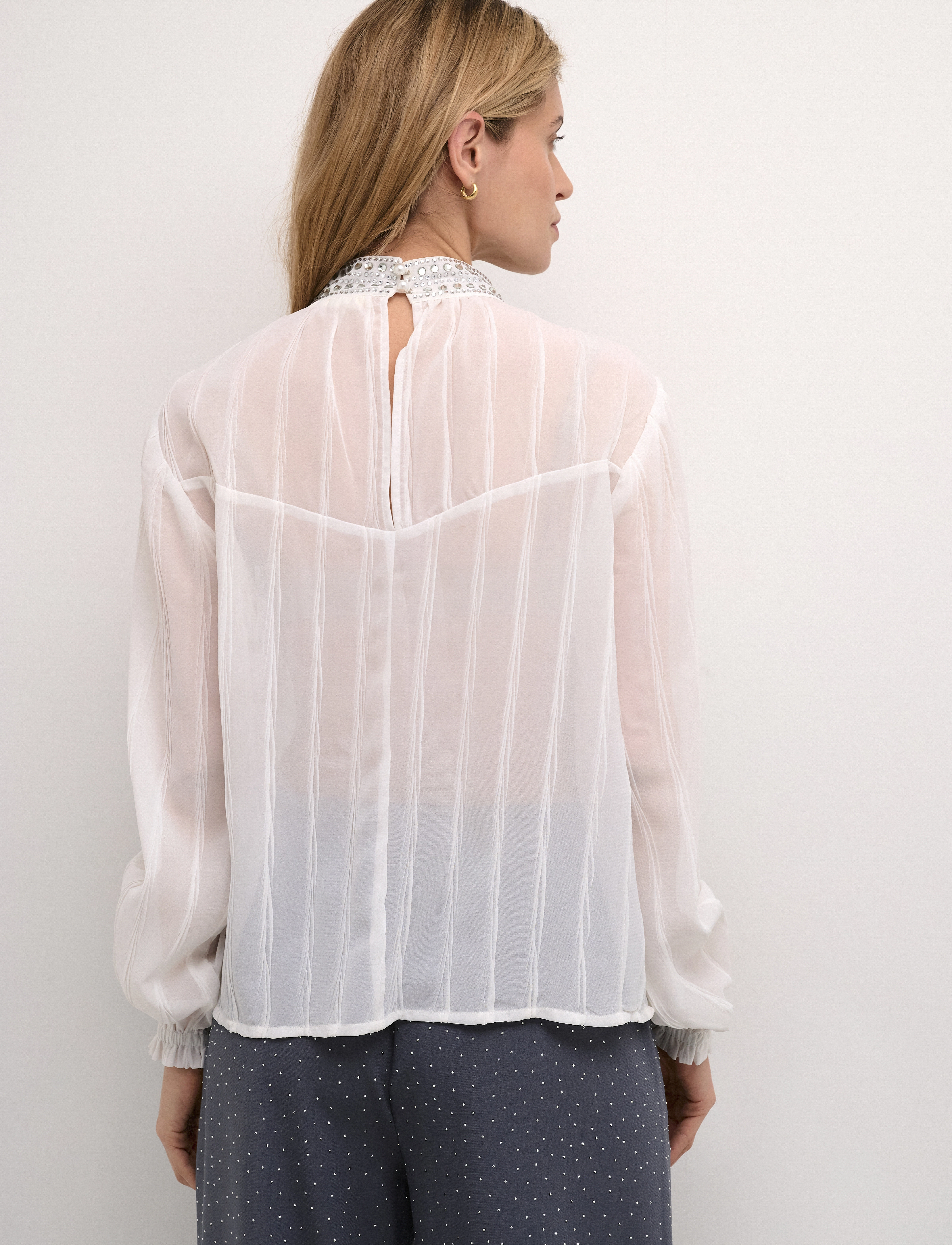 Cream - CRSadia Blouse - langärmlige blusen - snow white - 4