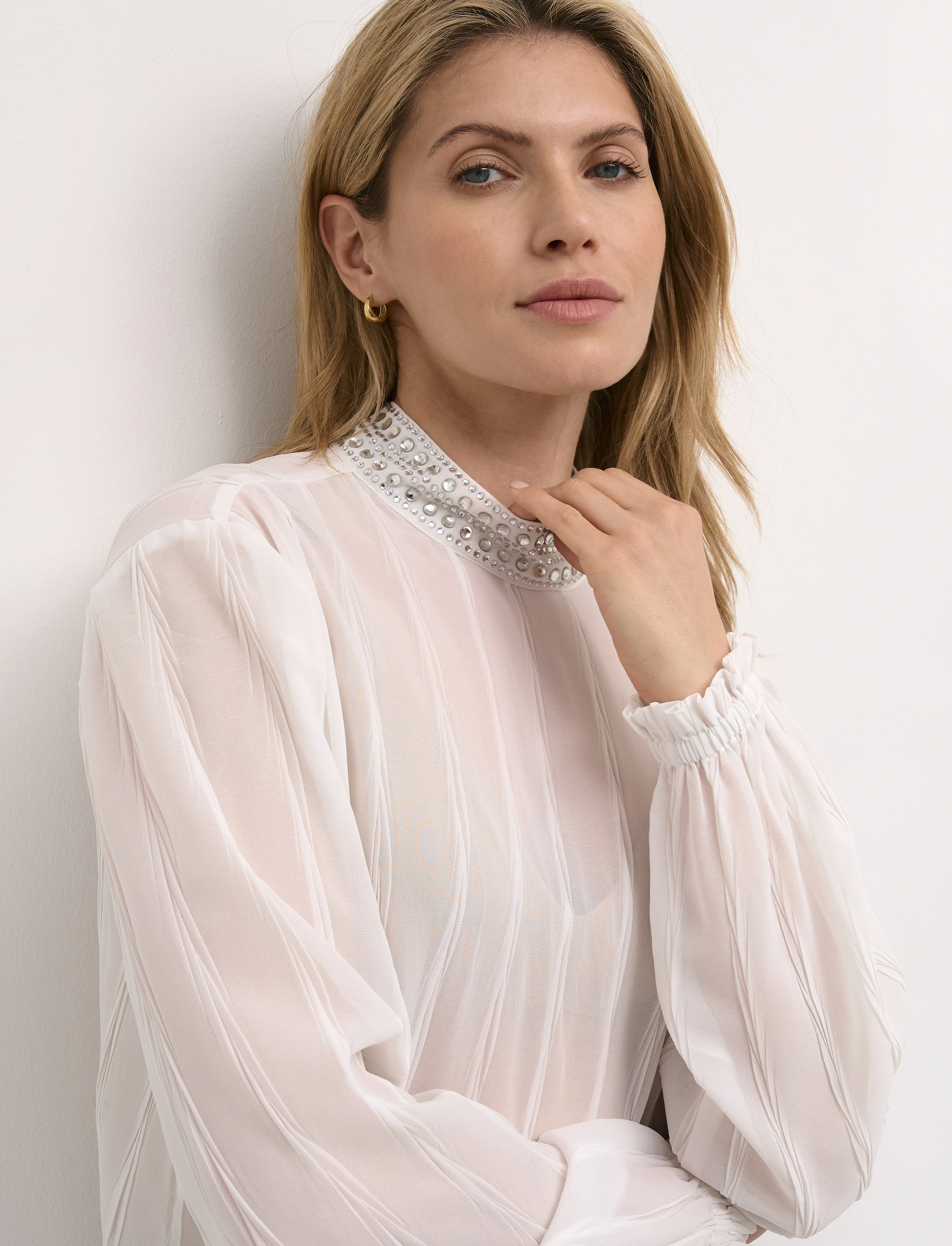Cream - CRSadia Blouse - langärmlige blusen - snow white - 5