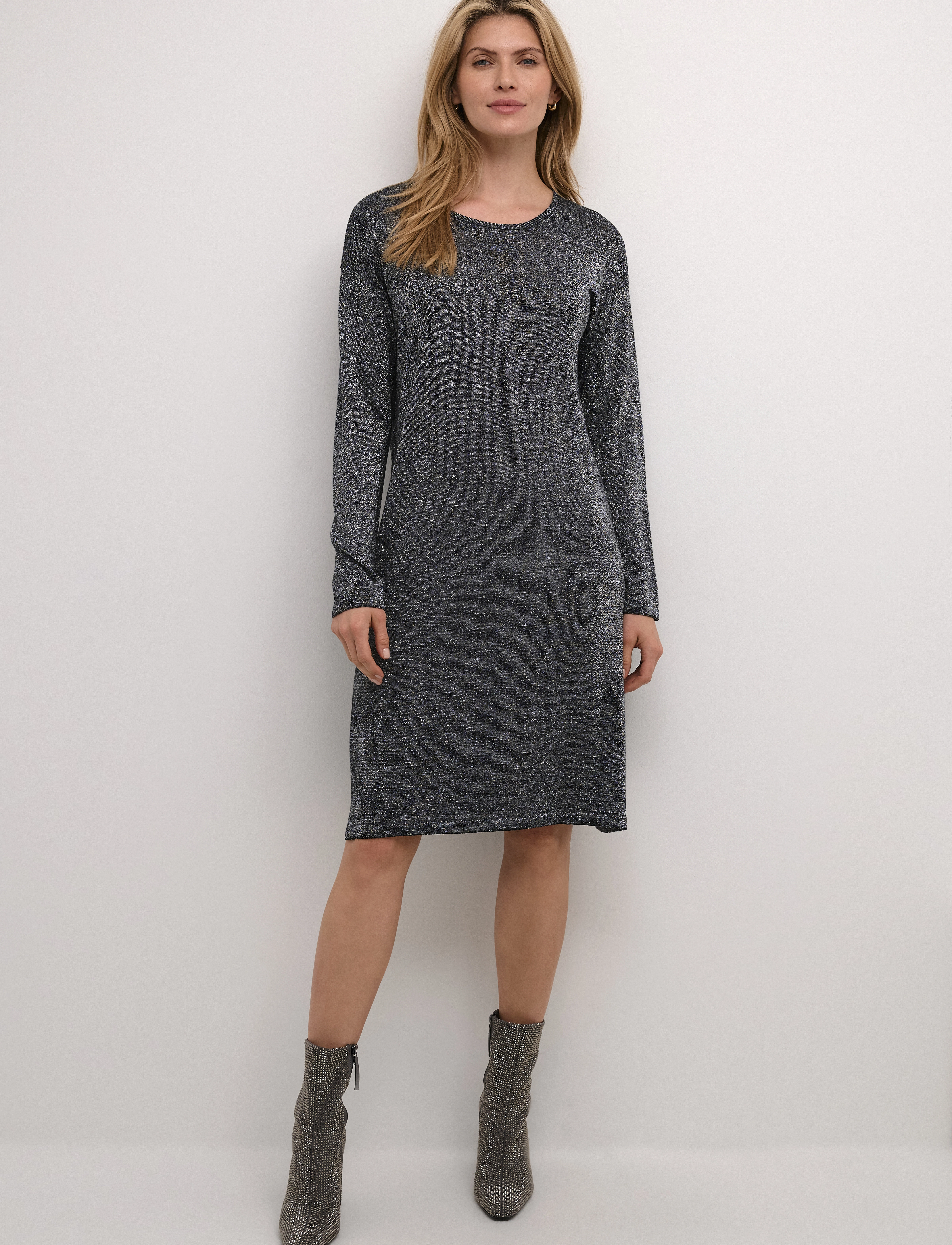 Cream - CRJolly Knit Dress - strikkjoler - pitch black - 3