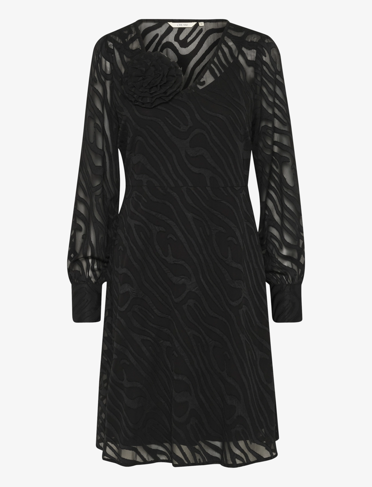 Cream CRYana Dress - Kleidid - PITCH BLACK ANIMAL / black