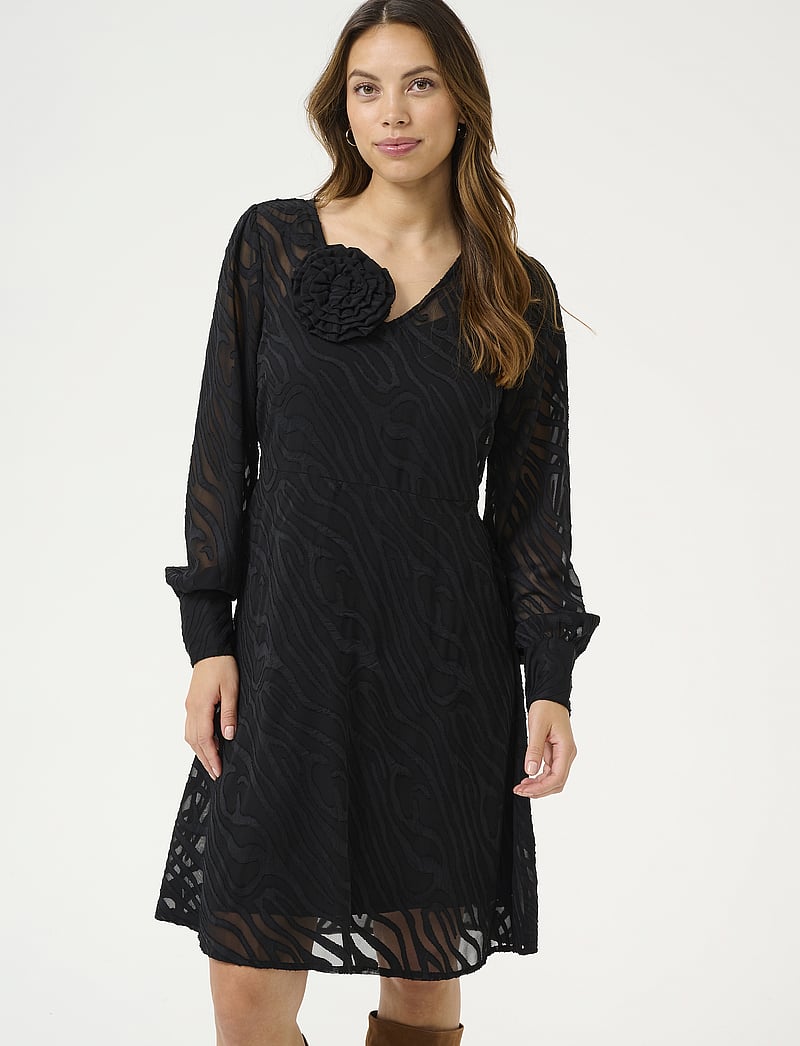 Cream - CRYana Dress - spitzenkleider - pitch black animal - 0