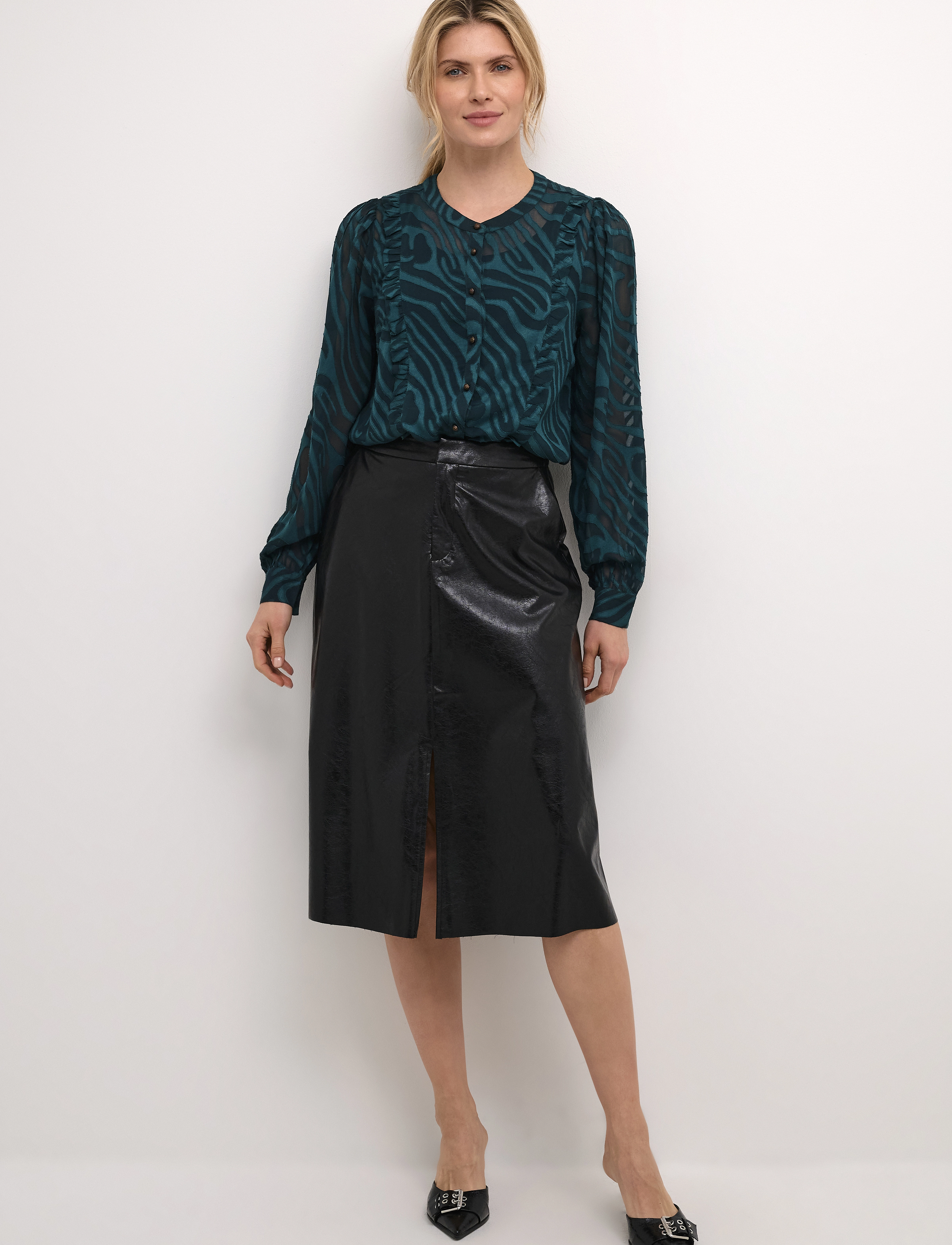 Cream - CRCandi Skirt - midi skirts - pitch black - 3