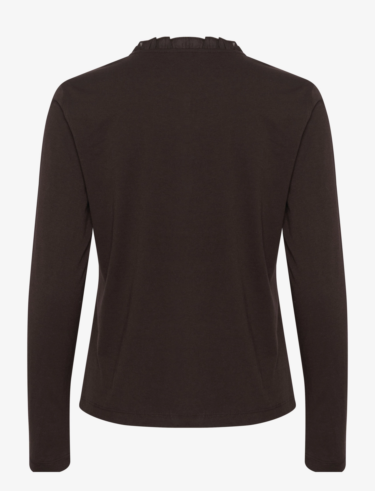 Cream - CRNaia flounce blouse - langärmlige blusen - chocolate plum - 2