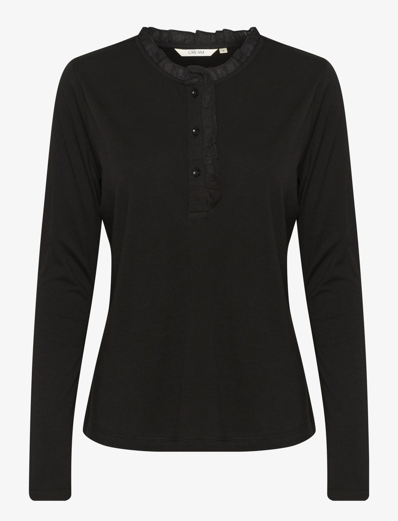CREAM Crnaia Flounce Bluse Schwarz - XS - Damen
