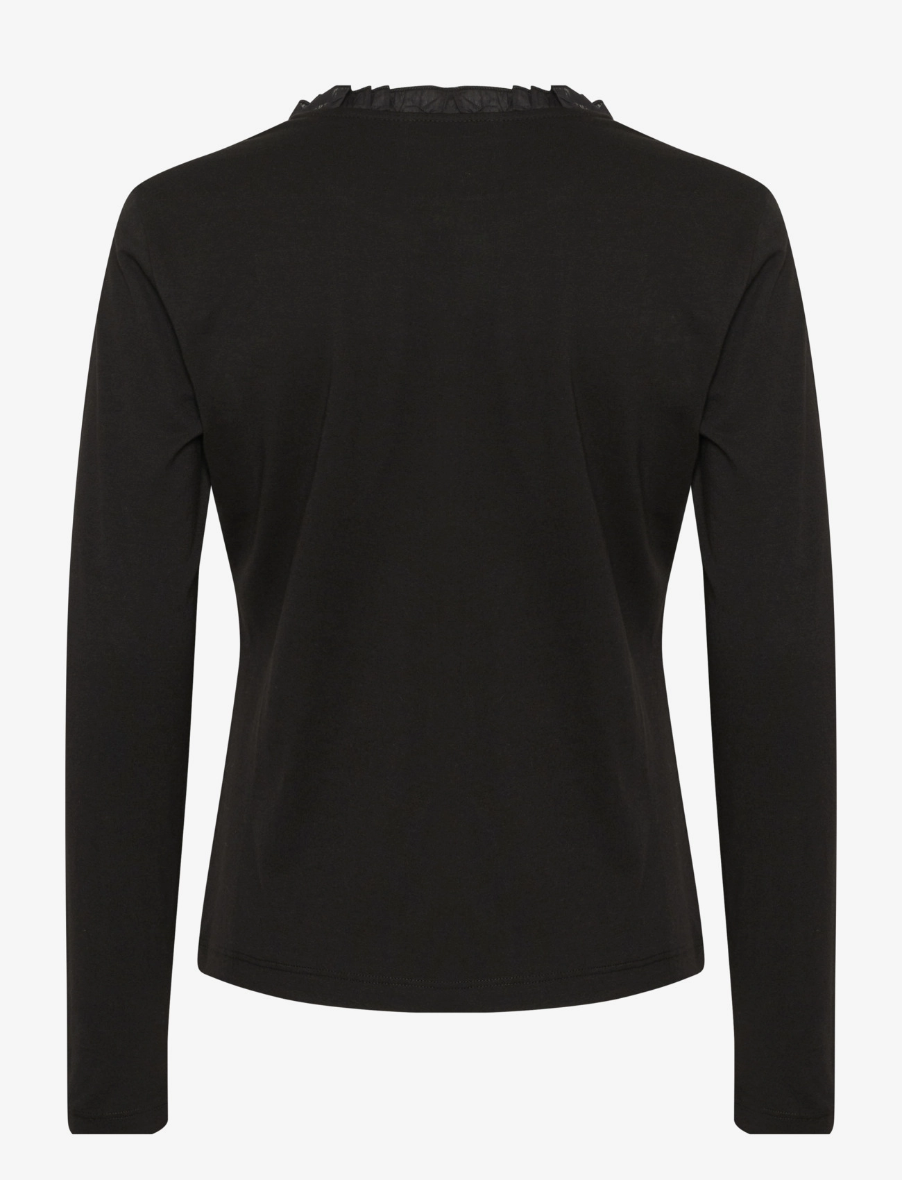 Cream - CRNaia flounce blouse - langærmede bluser - pitch black - 2
