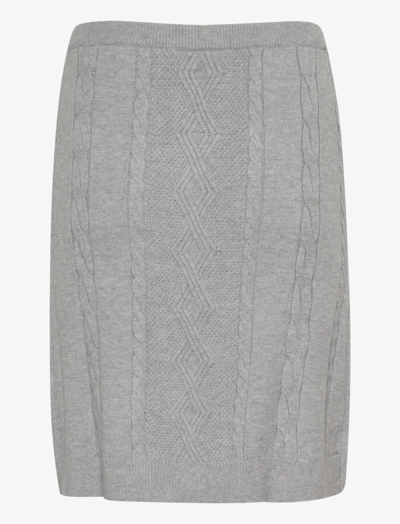 Cream - CRDela Short Knit Skirt - strikkede nederdele - grey melange - 2