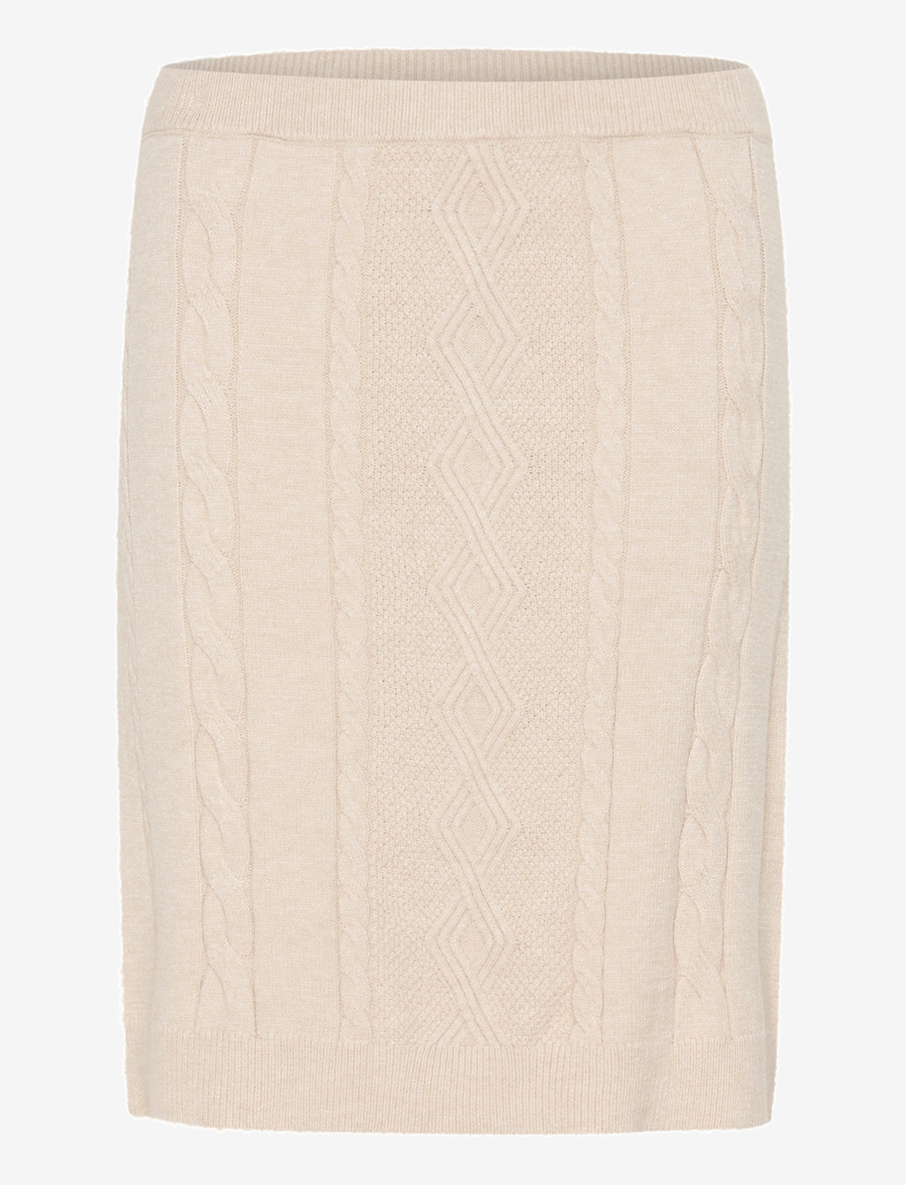 Cream - CRDela Short Knit Skirt - stickade kjolar - oat melange - 1
