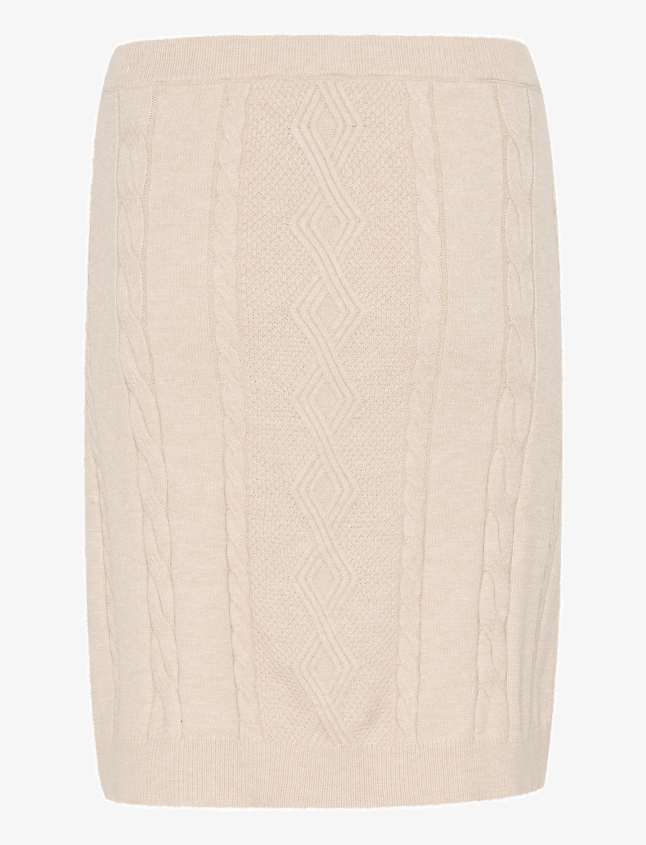 Cream - CRDela Short Knit Skirt - strikkede nederdele - oat melange - 2