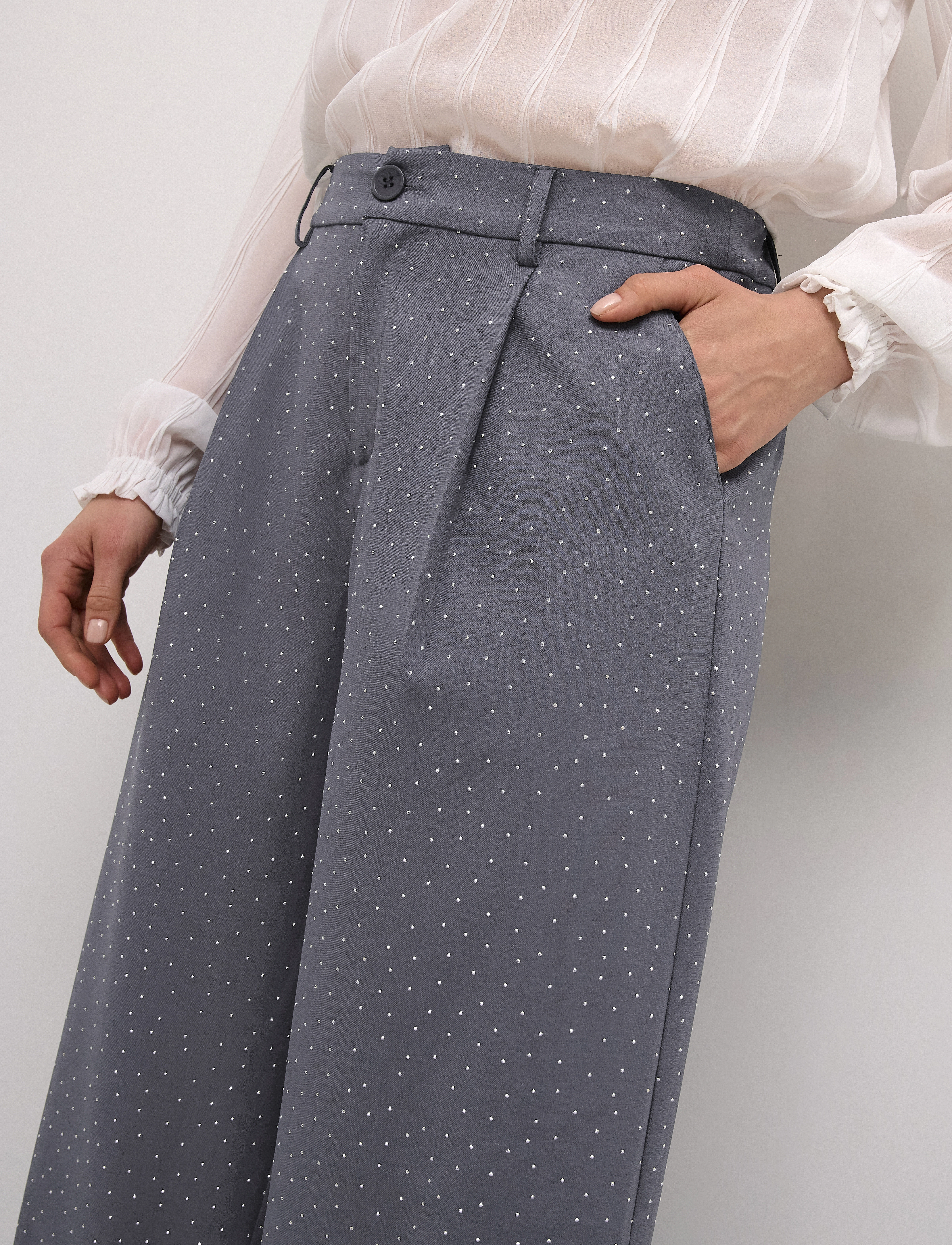 Cream - CRCarol Pant - festtøj til outletpriser - grey melange - 5