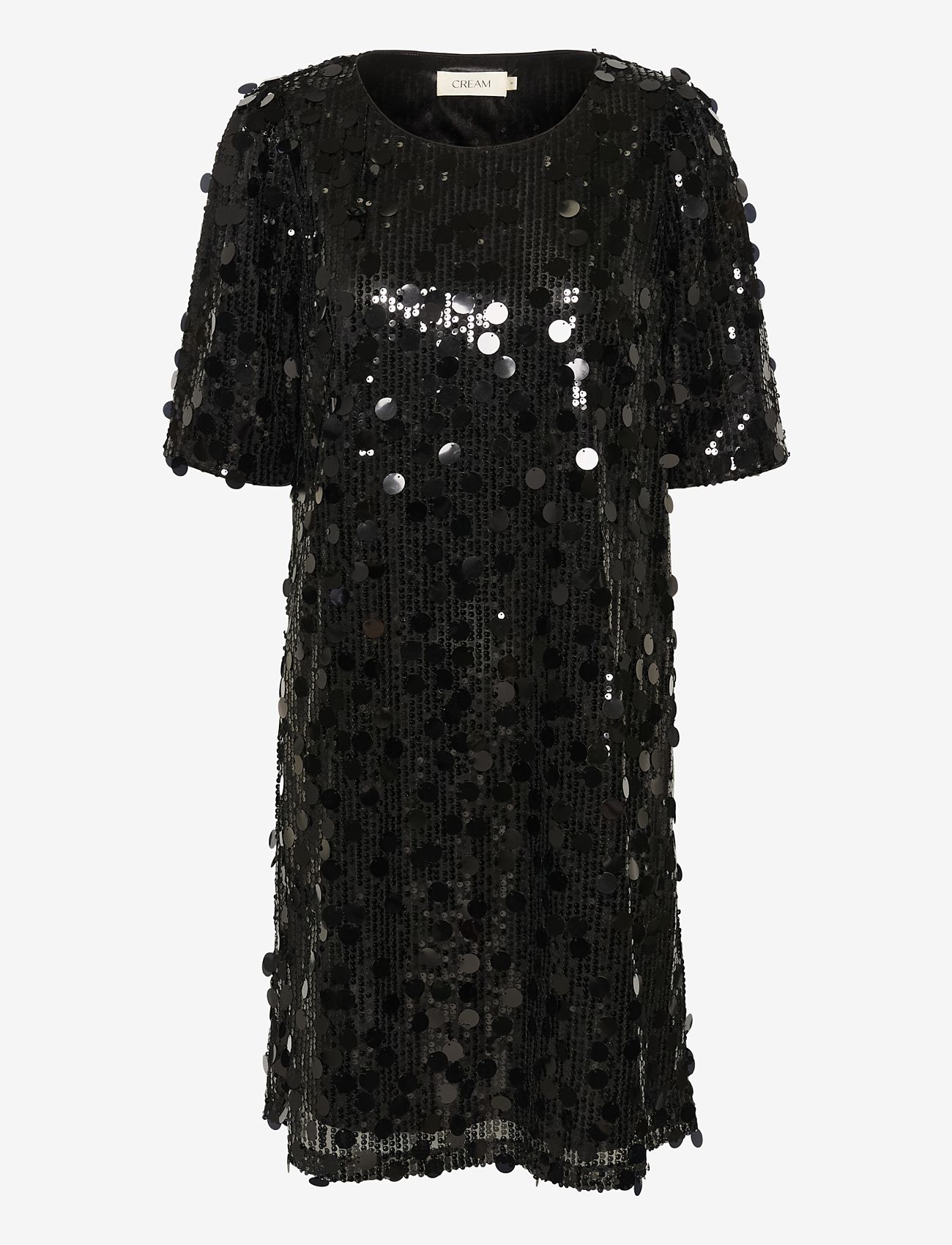Cream - CRShine Short Dress - festklänningar - pitch black - 1