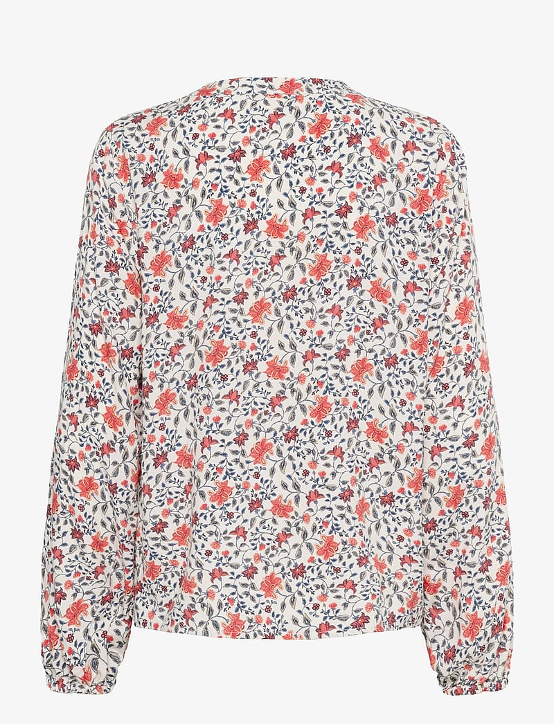 Cream - CRNaomi Flounce Blouse - långärmade blusar - porcelain rose flower - 2