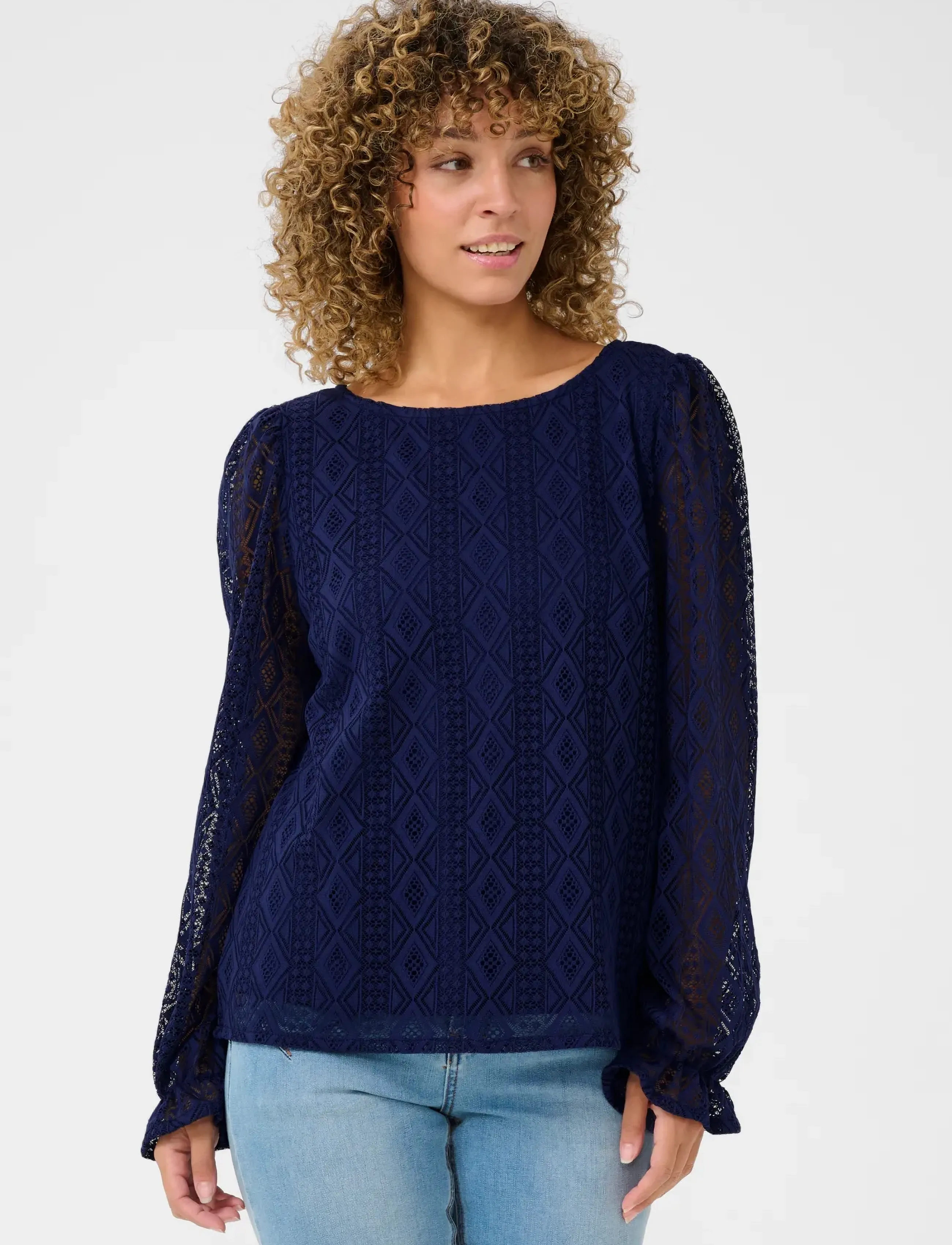 Cream - CRValerie Blouse - long-sleeved blouses - ocean cavern - 4