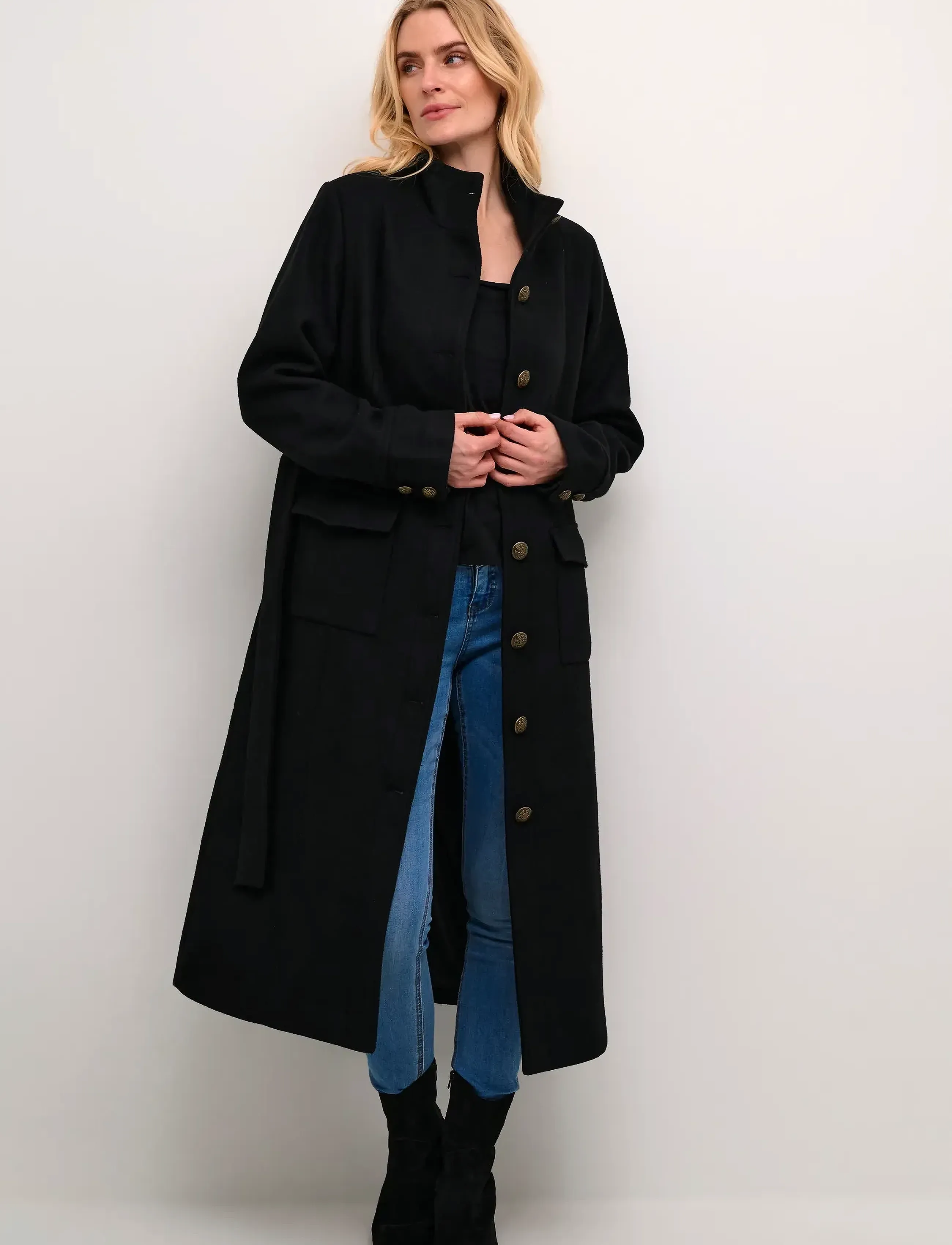 Cream Crtova Coat, 44, Coats, Schwarz - Winter Frauen
