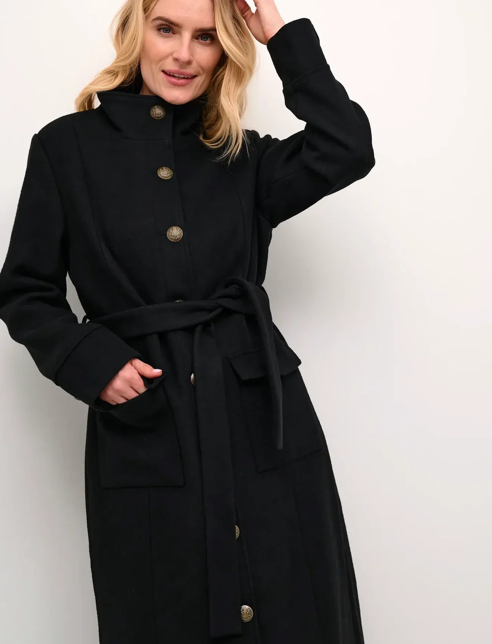 Cream - CRTova Coat - mäntel - pitch black - 4