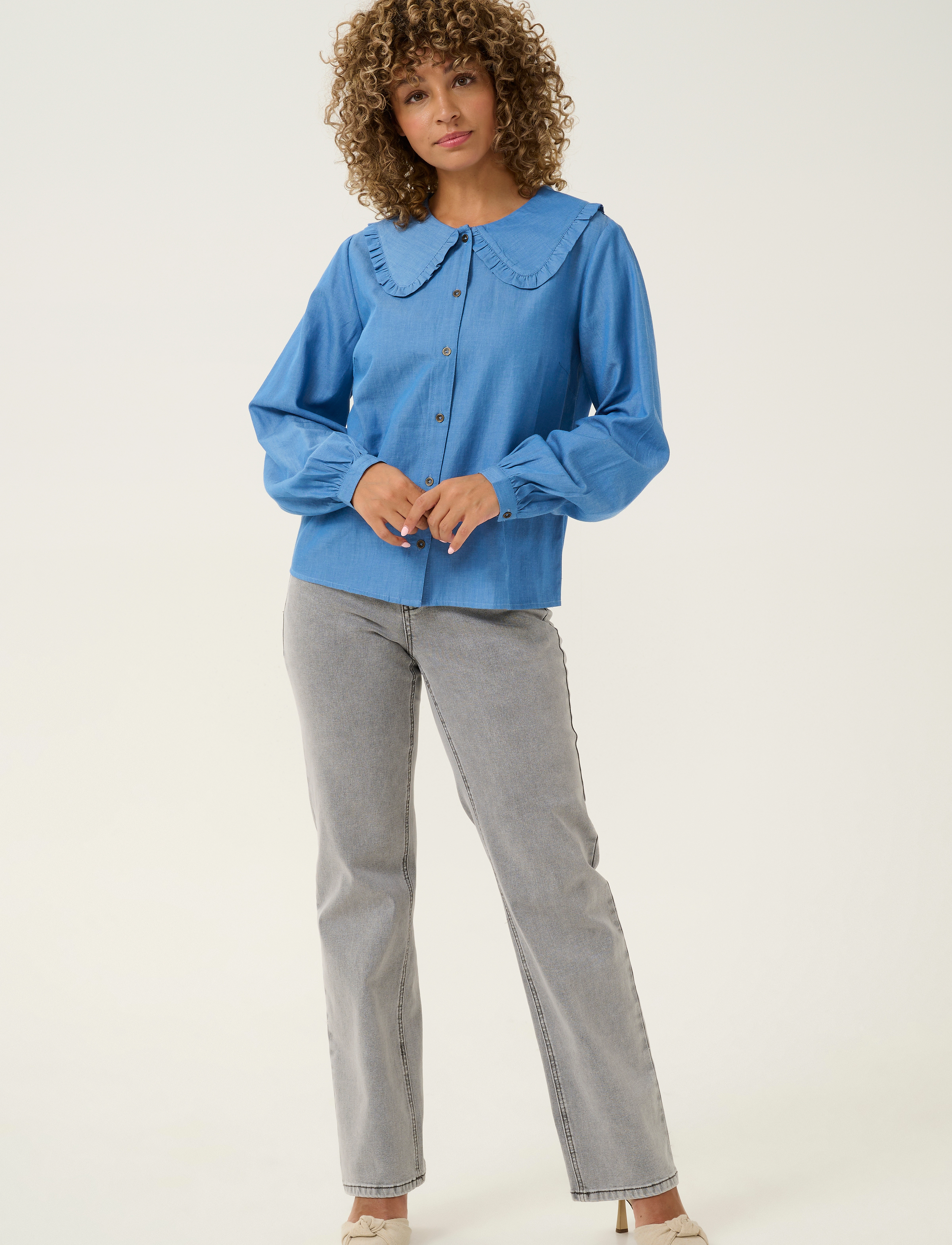 Cream - CRKami Shirt - long-sleeved shirts - providence blue denim - 3