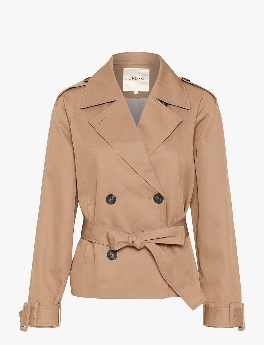 Cream - CRRea Crop Trenchcoat - cinnamon swirl - 1
