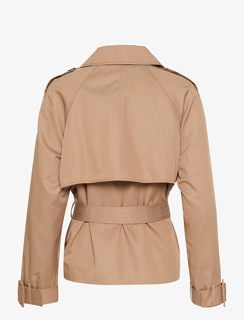 Cream - CRRea Crop Trenchcoat - trenchcoats - cinnamon swirl - 2