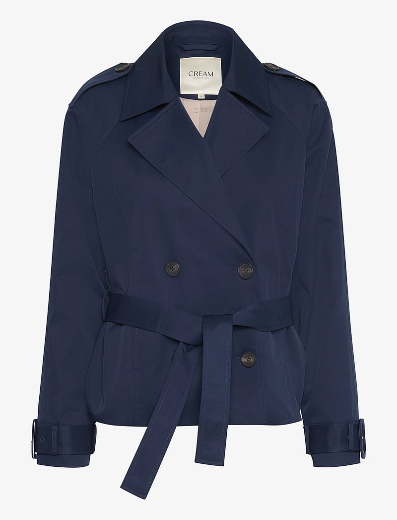 Cream - CRRea Crop Trenchcoat - dress blues - 1