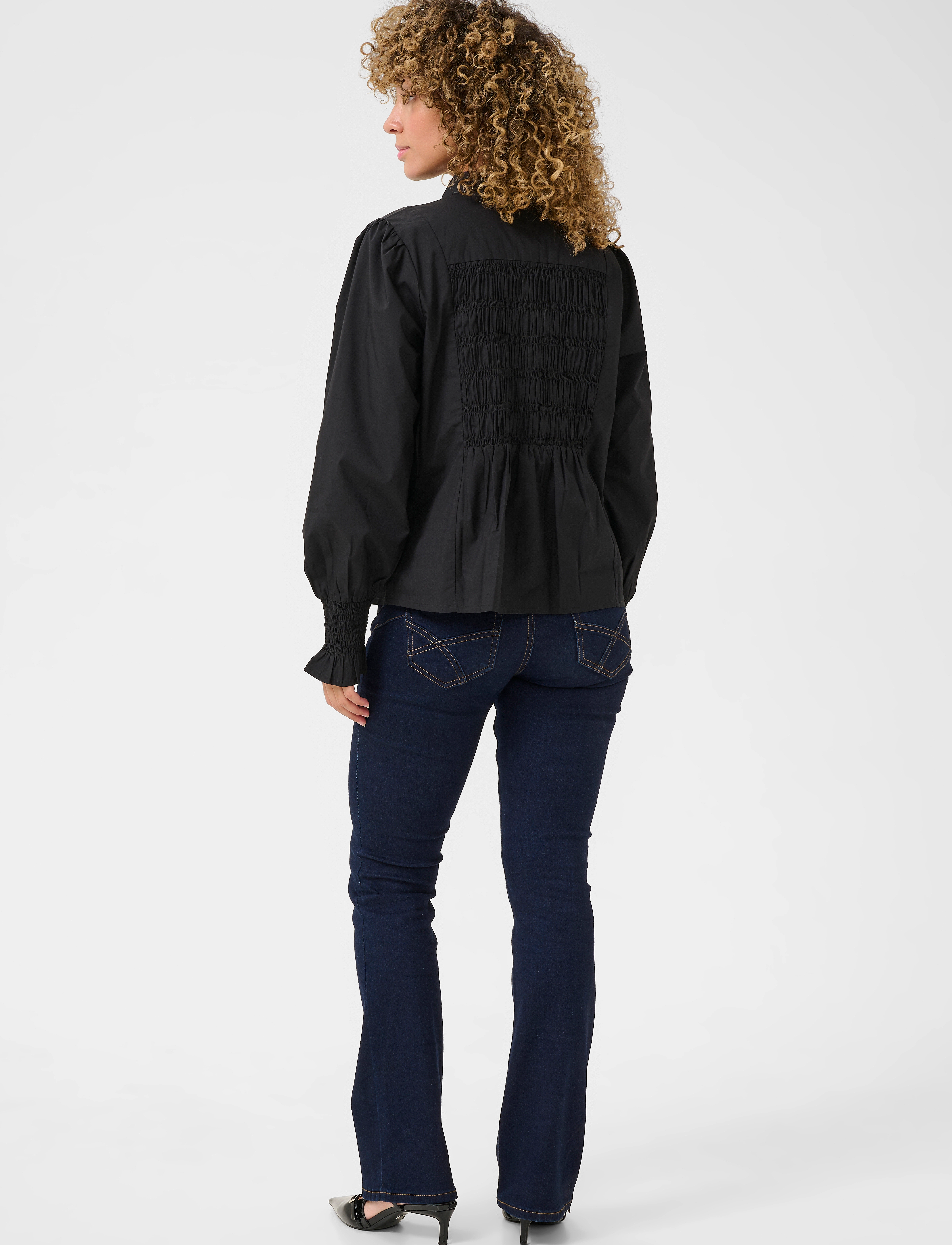 Cream - CRAdeline Shirt - pitkähihaiset paidat - pitch black - 4