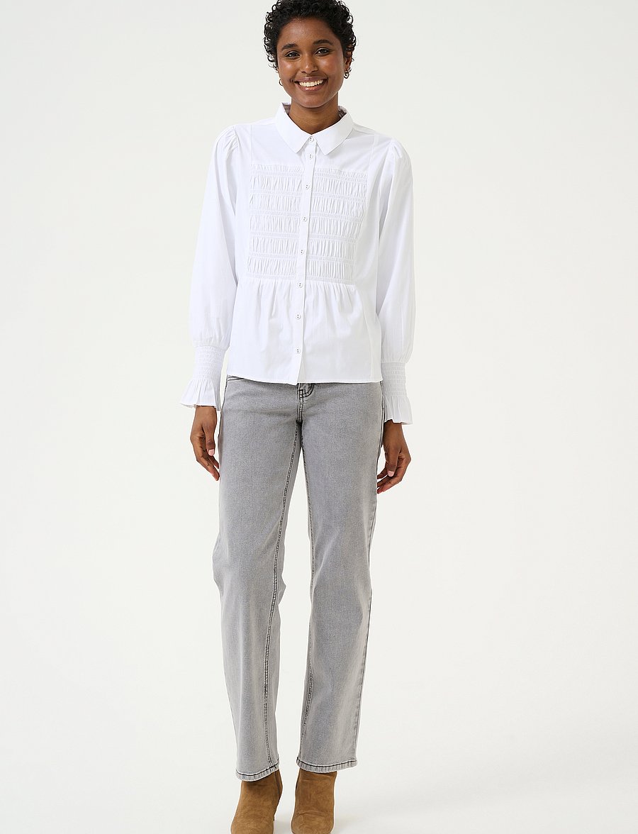 Cream - CRAdeline Shirt - langärmlige hemden - snow white - 3